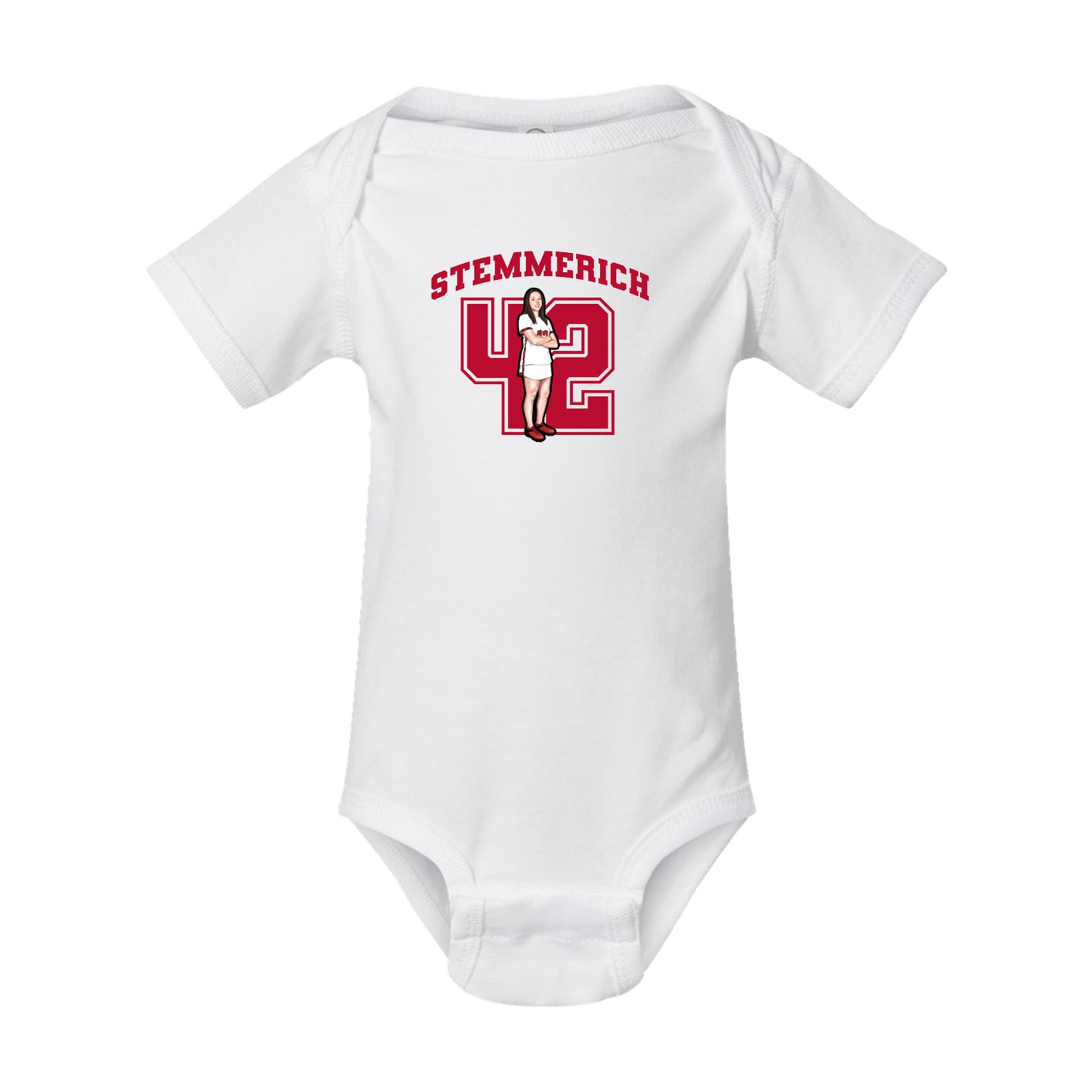 Baby Onesie — Number in White
