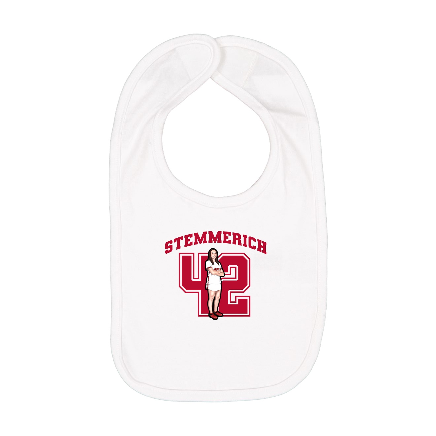 Infant Bib — Number in White