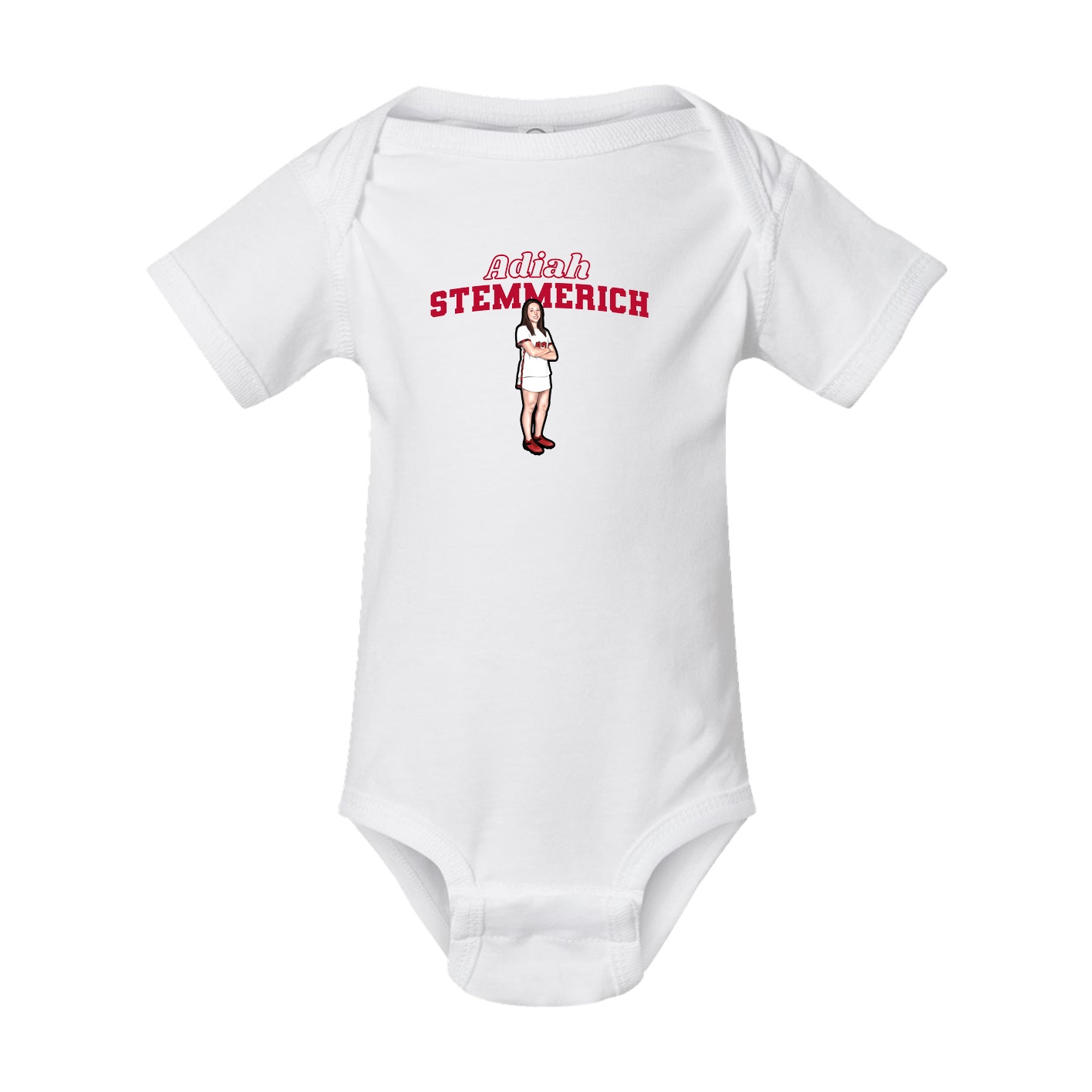 Baby Onesie — Name Arch in White