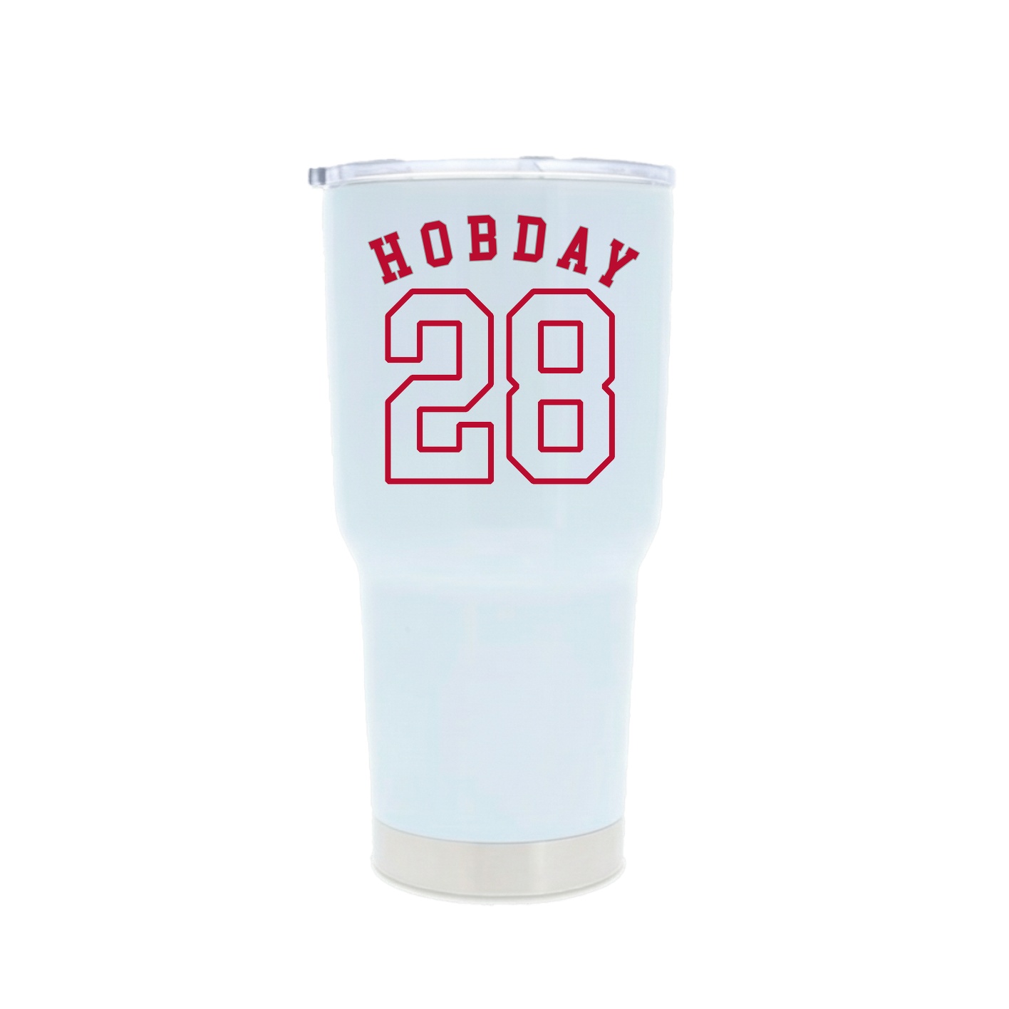 30oz Stainless Steel Tumbler — Shirsey Arch in White