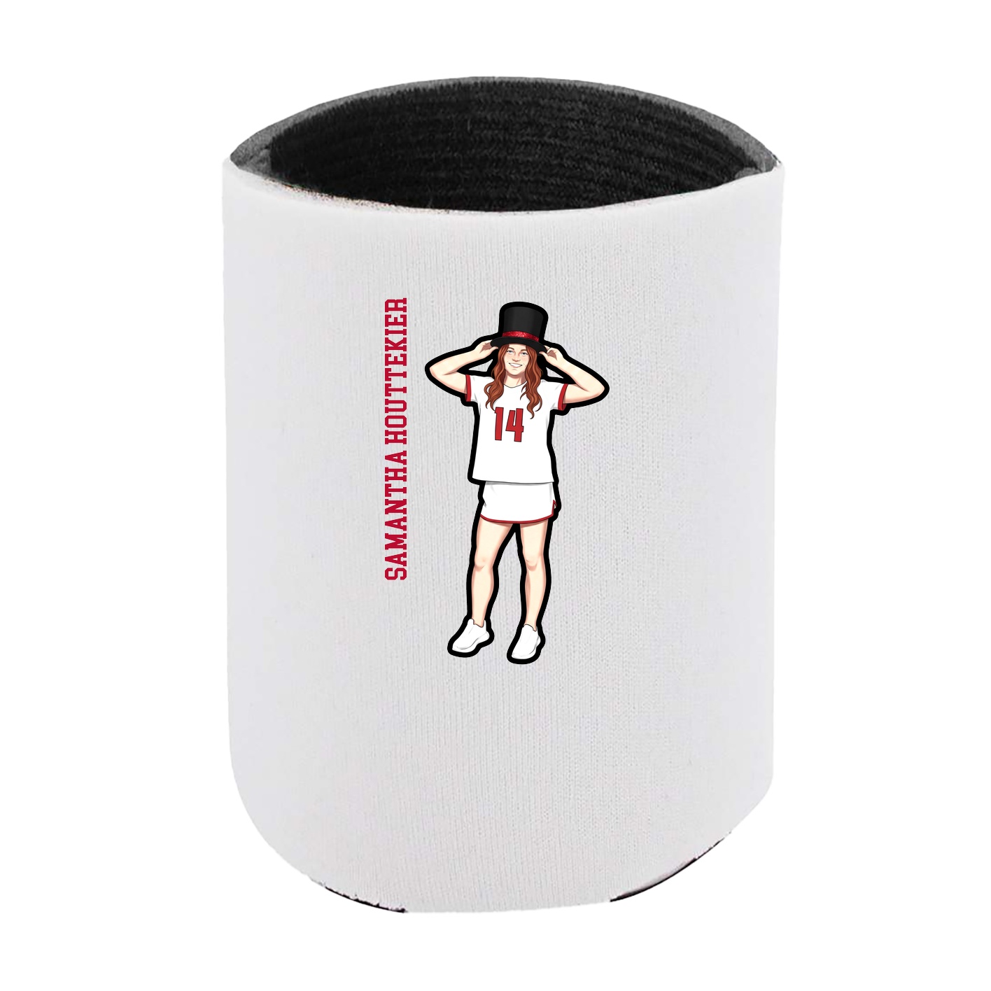 Can Holder — Name Vertical in White