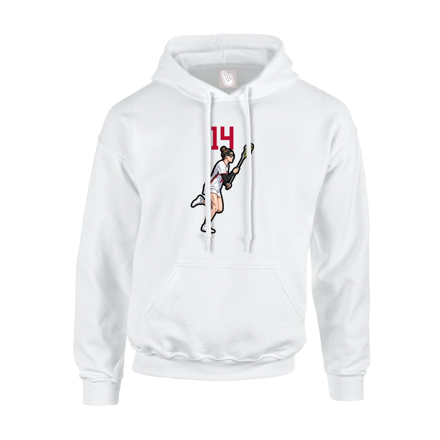 Hoodie — Number Top in White