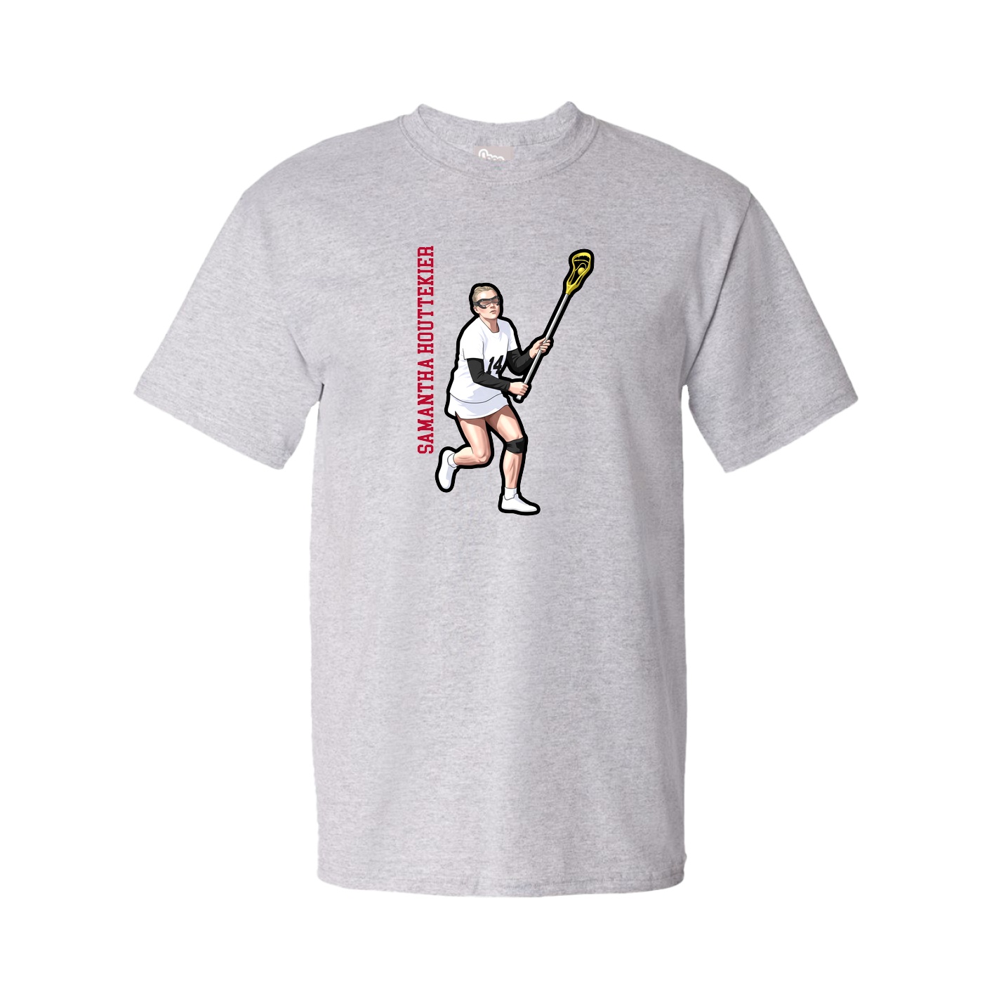 Tee — Name Vertical in Grey