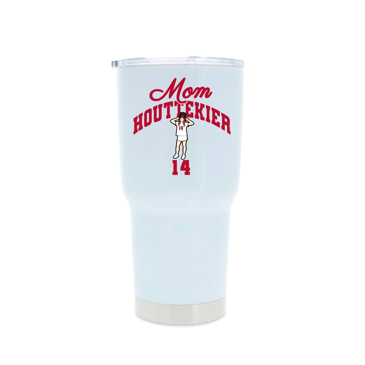 30oz Stainless Steel Tumbler — Mothers Day Arch in White