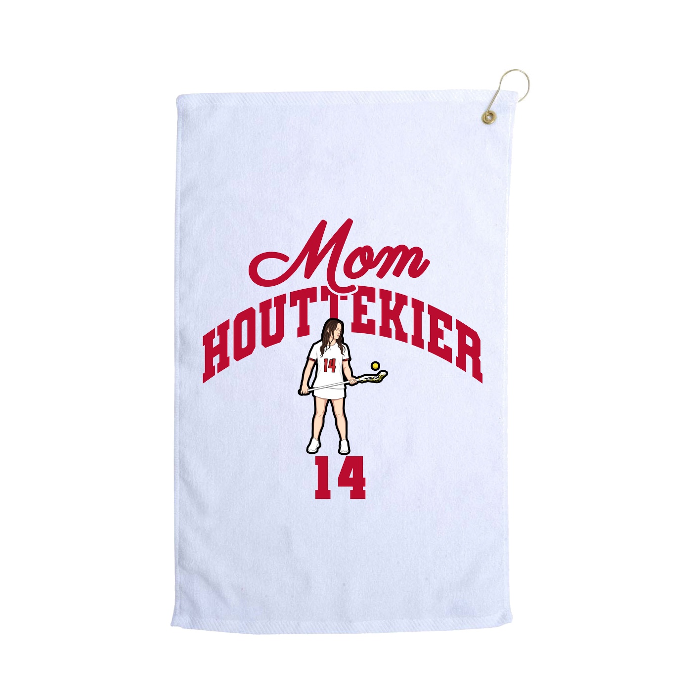 Golf Towel — Mothers Day Arch in White