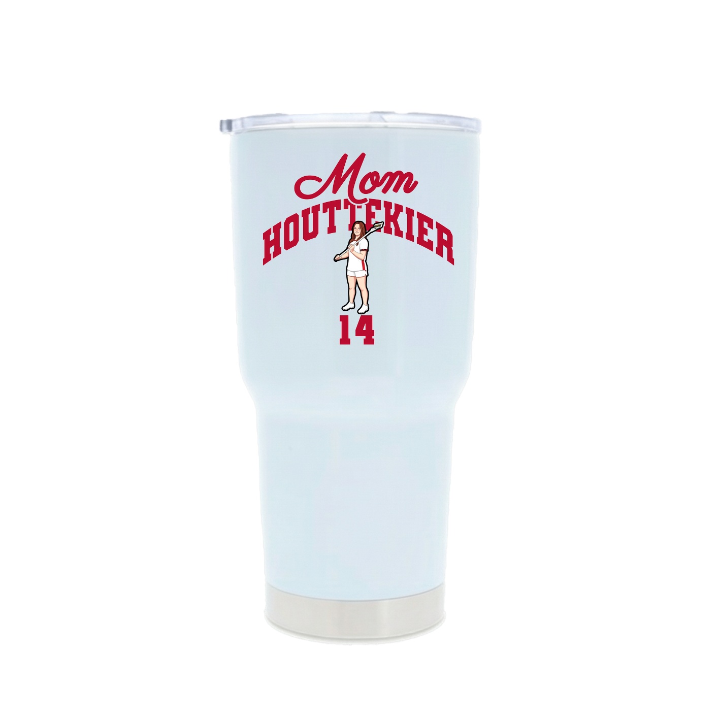 30oz Stainless Steel Tumbler — Mothers Day Arch in White