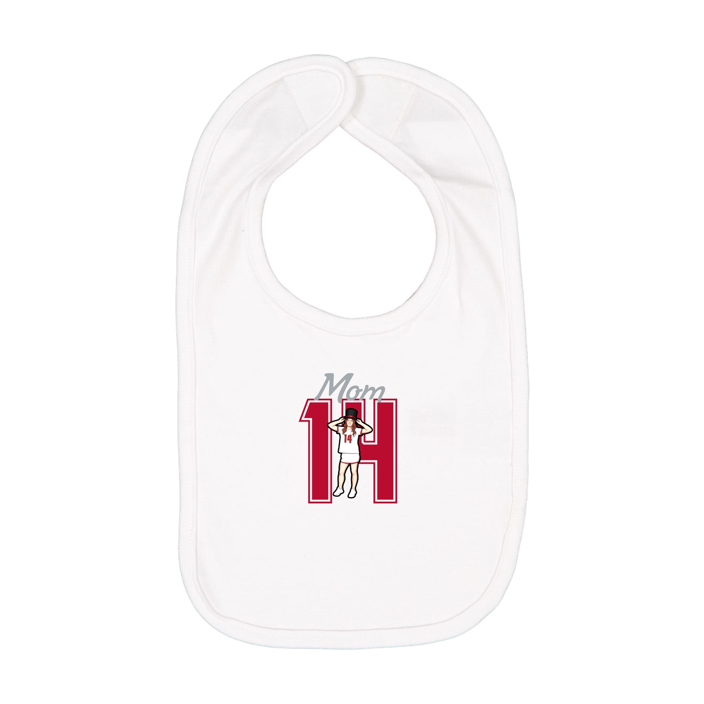 Infant Bib — Mothers Day Shirsey in White
