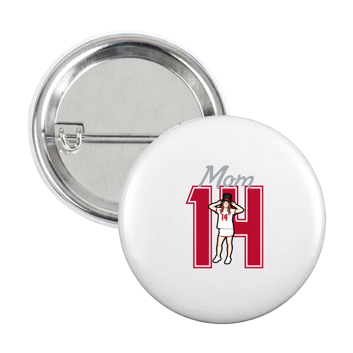 Game Day Button — Mothers Day Shirsey in White