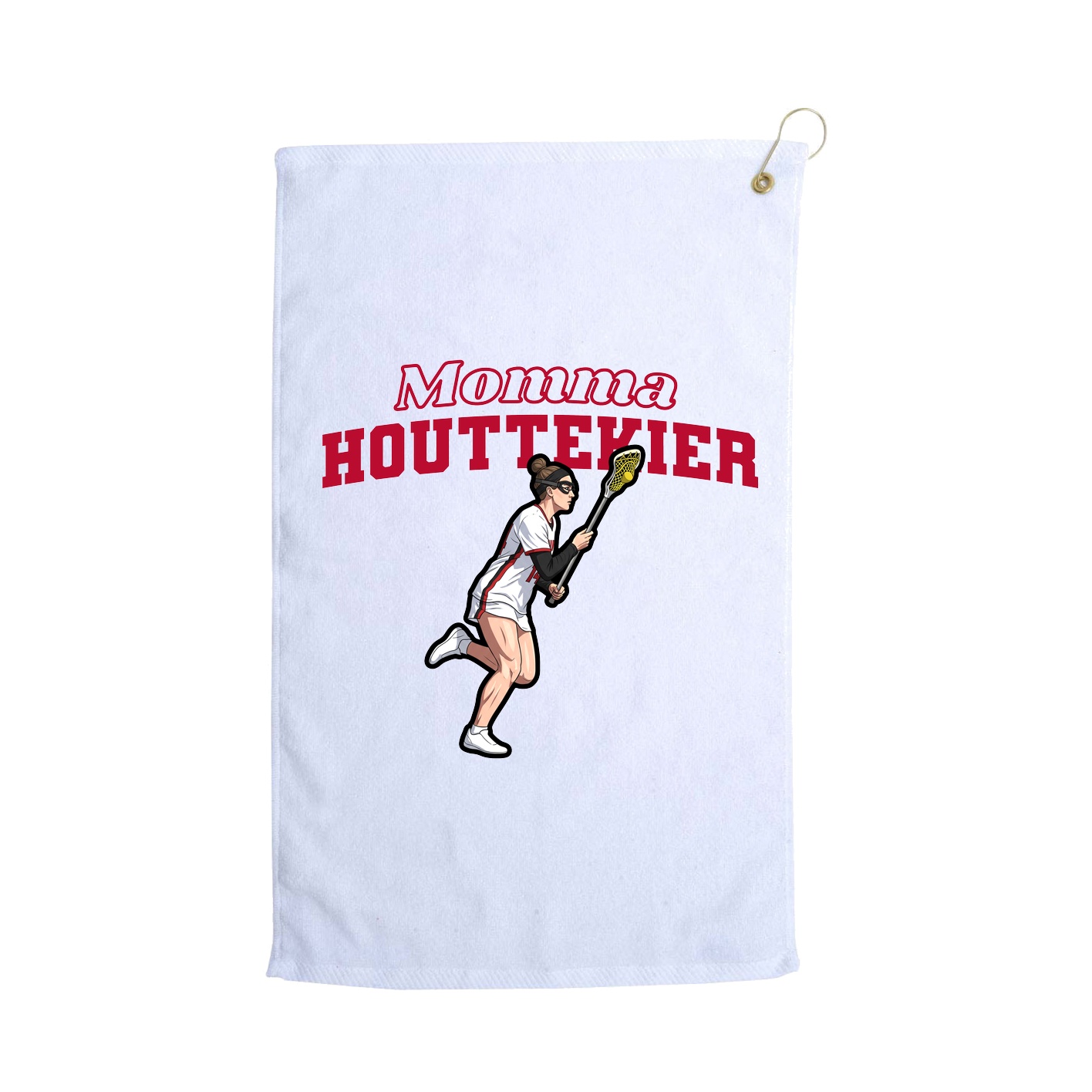 Golf Towel — Mothers Day Block in White