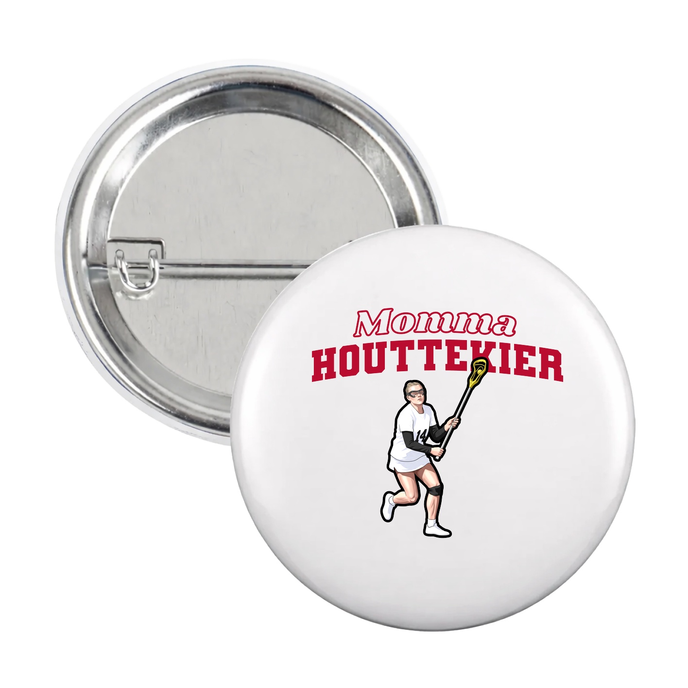 Game Day Button — Mothers Day Block in White