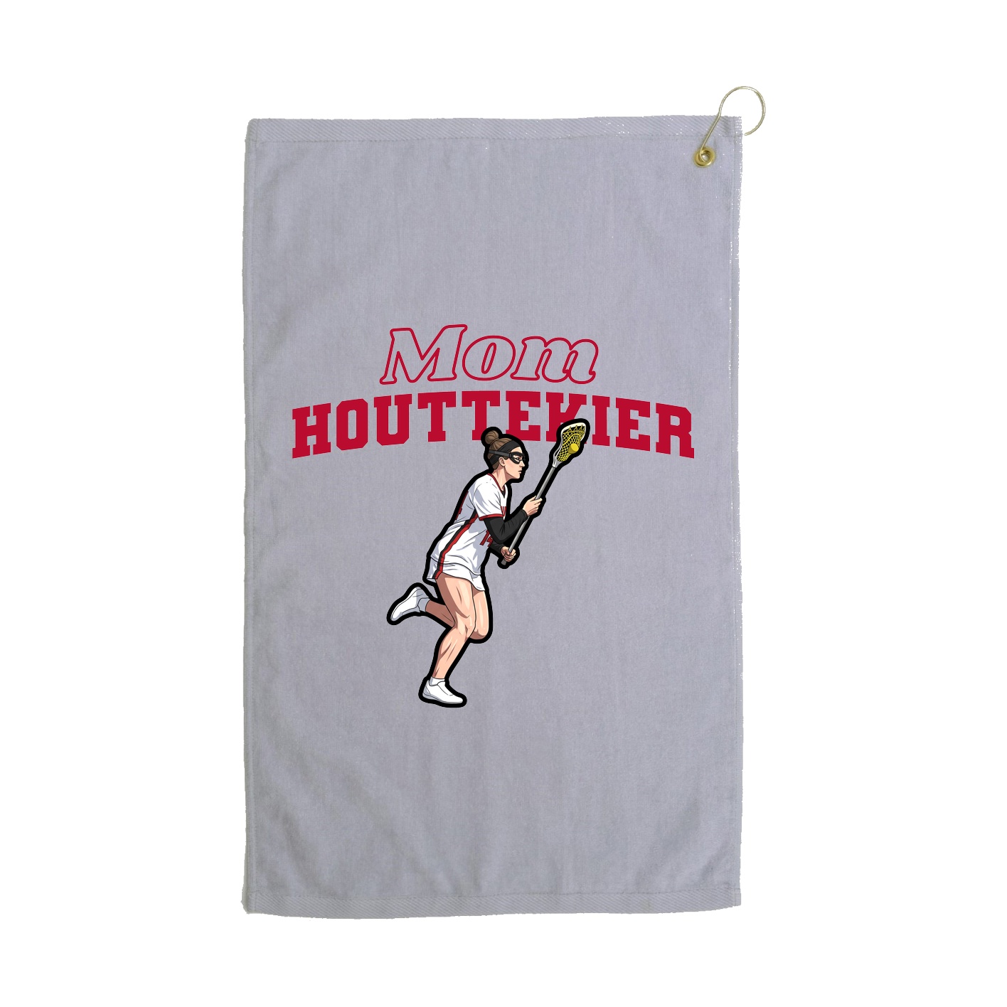 Golf Towel — Mothers Day Block in Grey