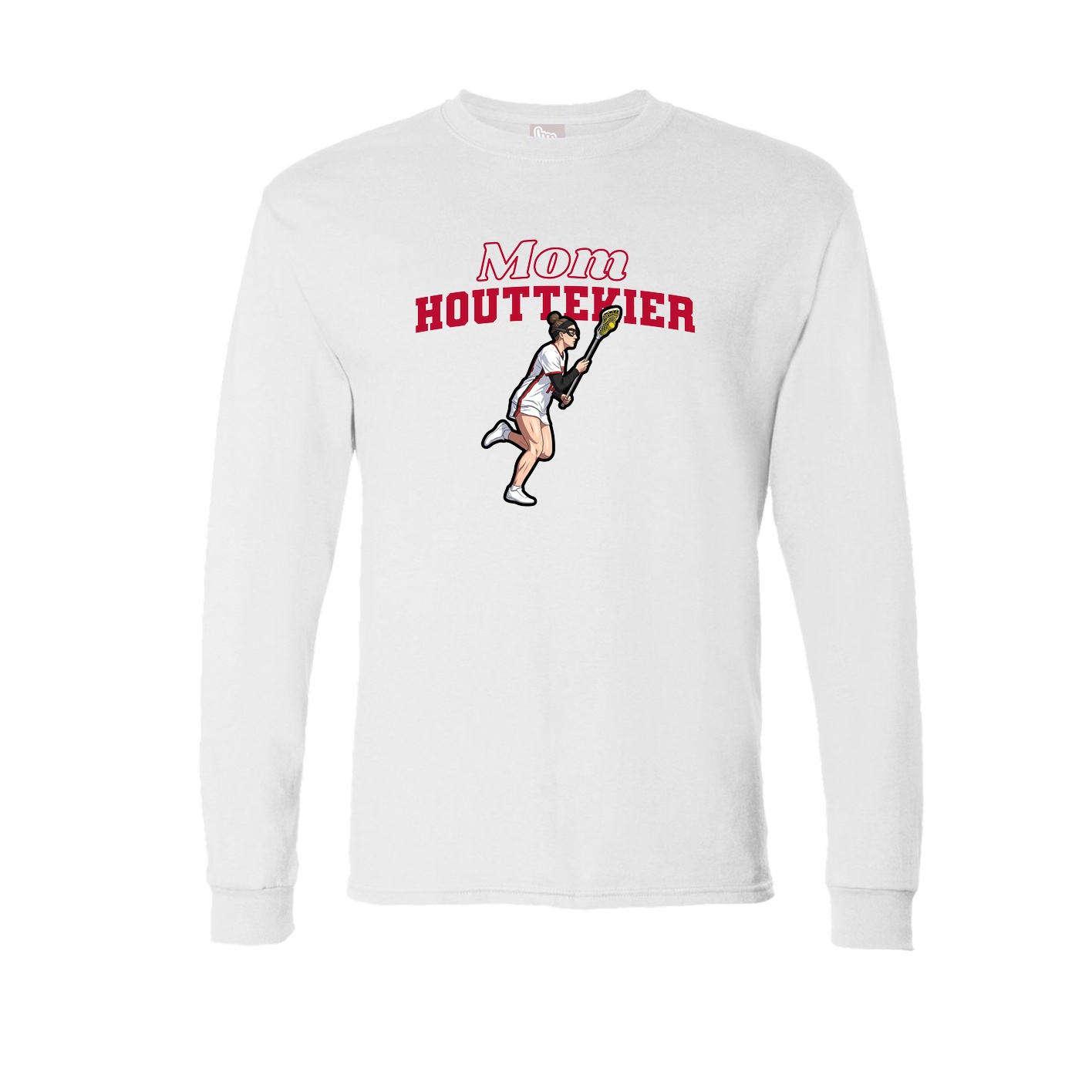 Long Sleeve Tee — Mothers Day Block in White