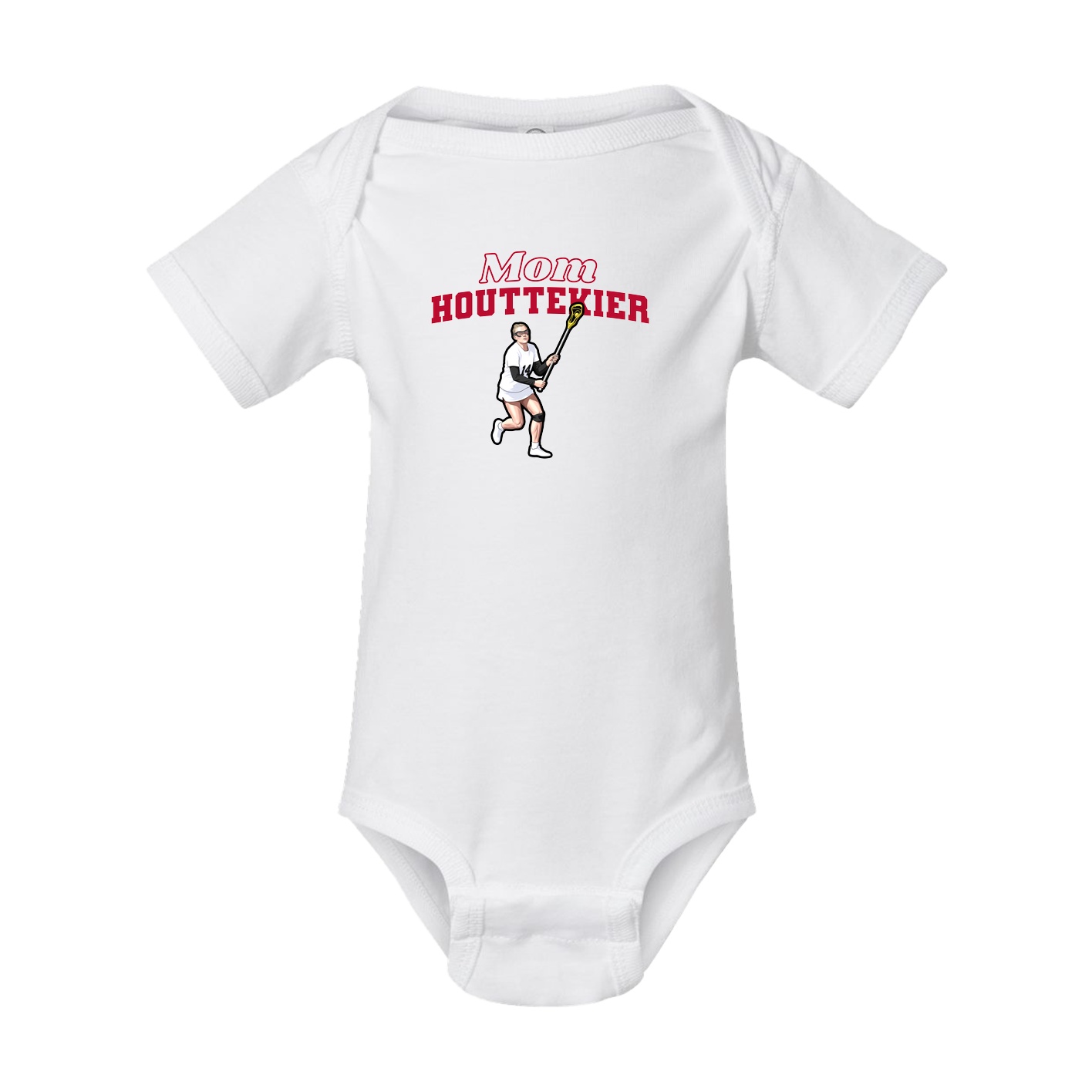 Baby Onesie — Mothers Day Block in White