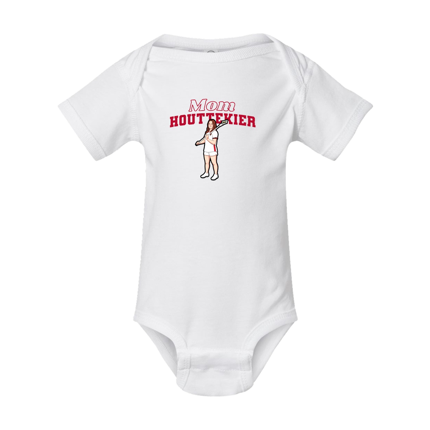 Baby Onesie — Mothers Day Block in White