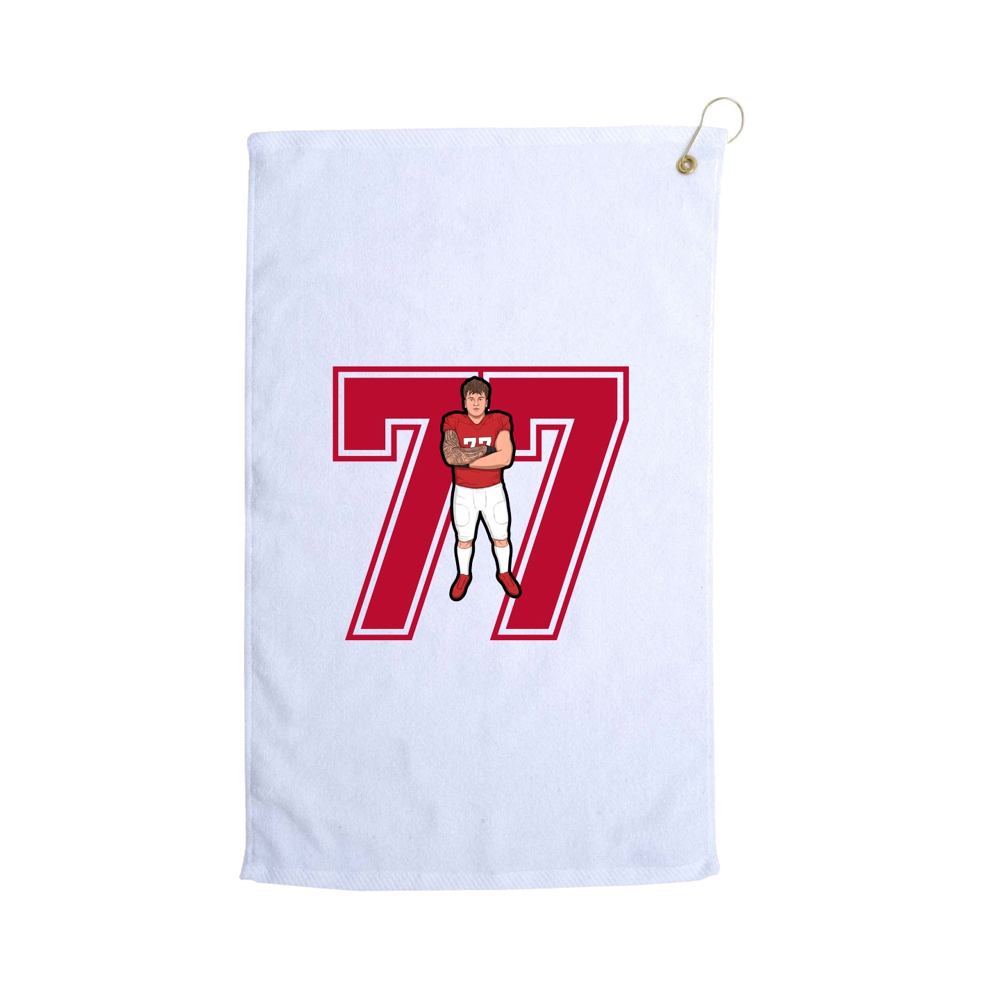 Golf Towel — Number in White