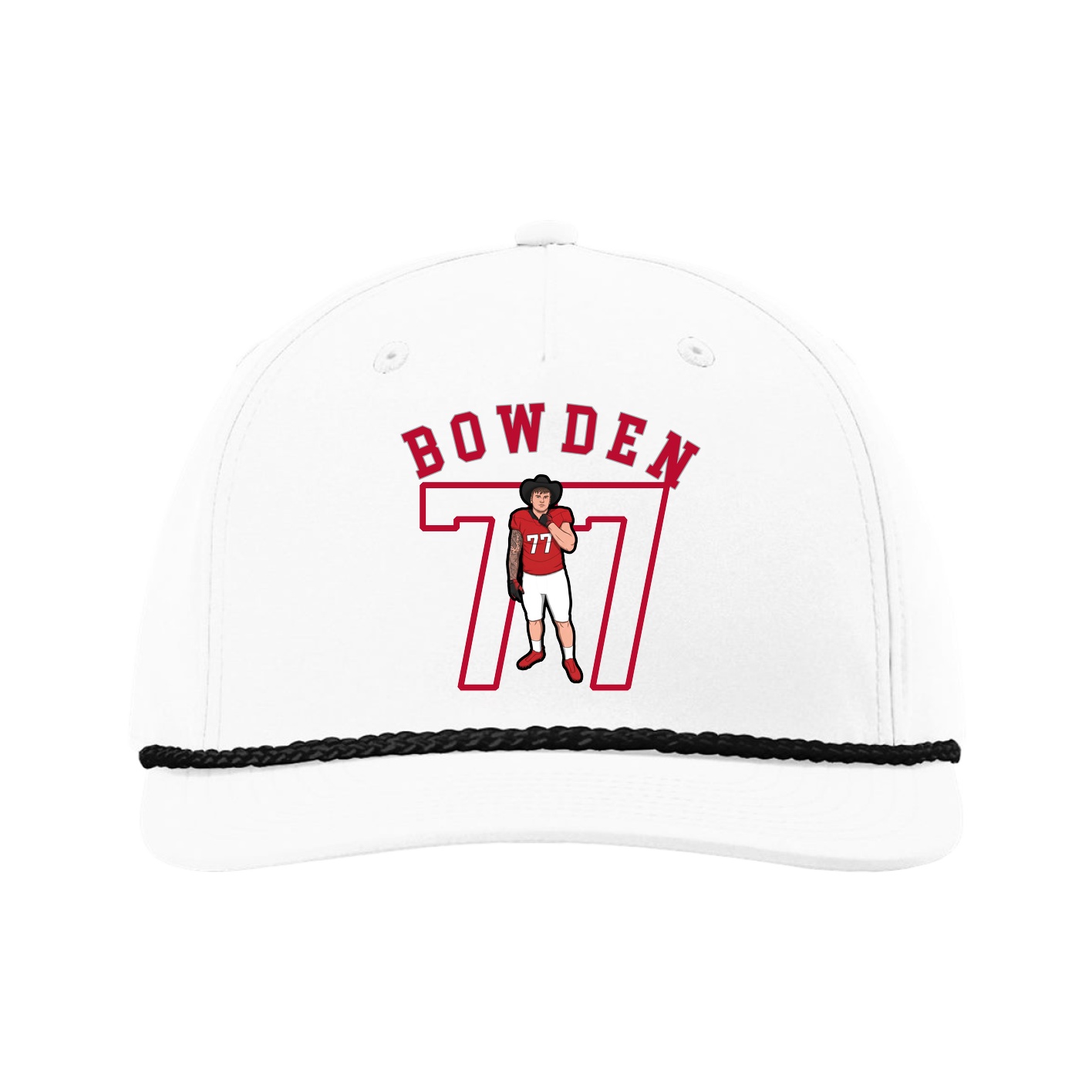 Five-Panel Classic Rope Cap — Shirsey Arch in White