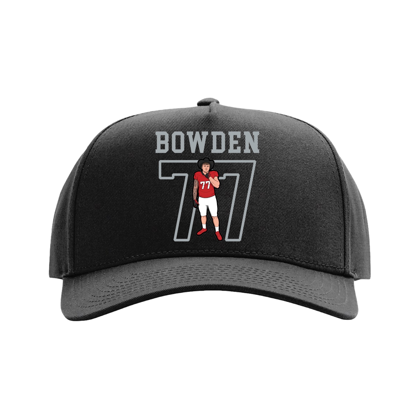 Full Fabric Five-Panel Champ Cap — Shirsey in Black