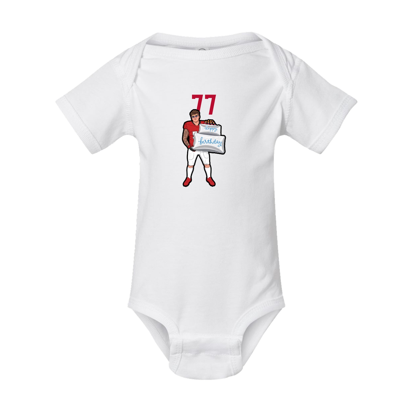 Baby Onesie — Number Top in White