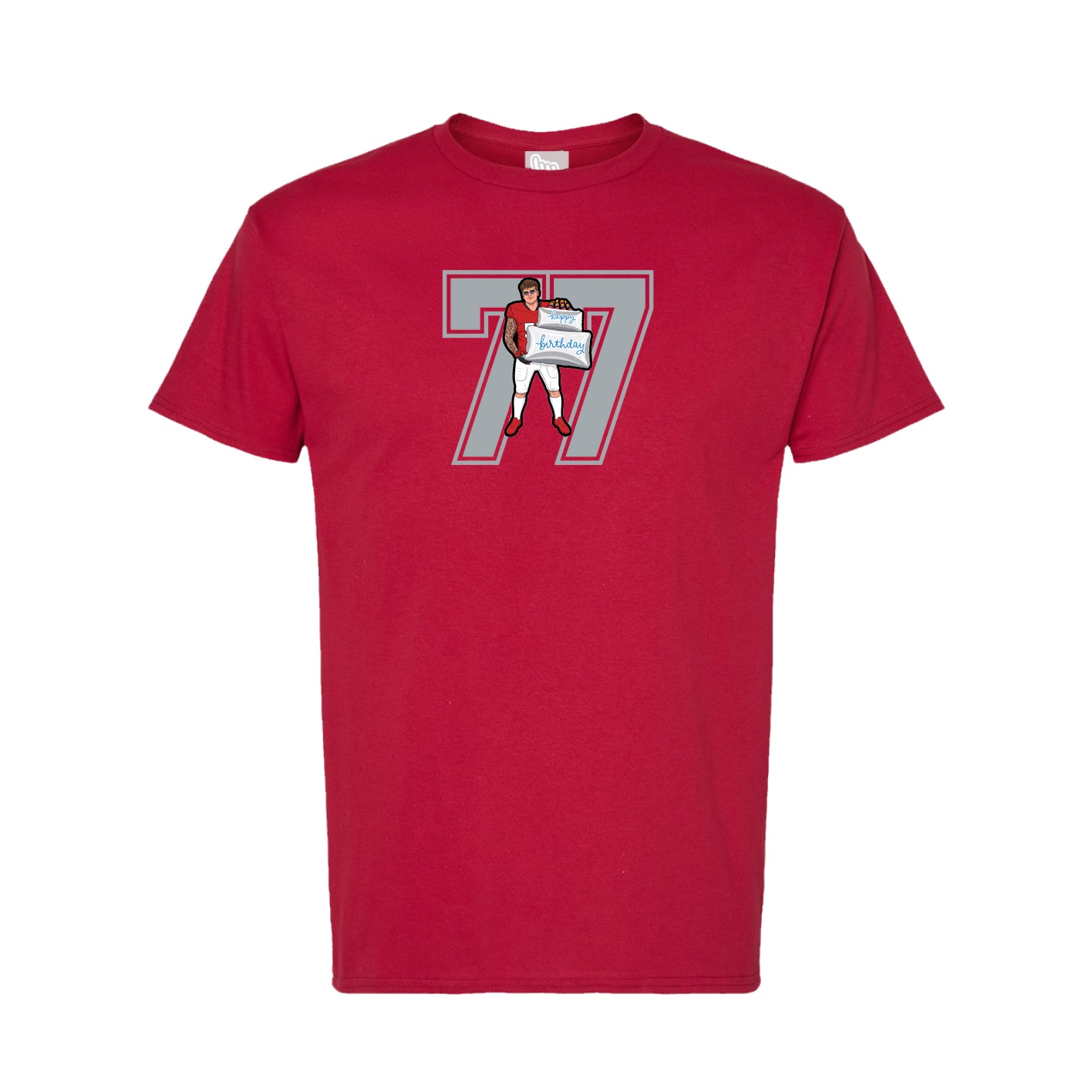 Tee — Number in Crimson
