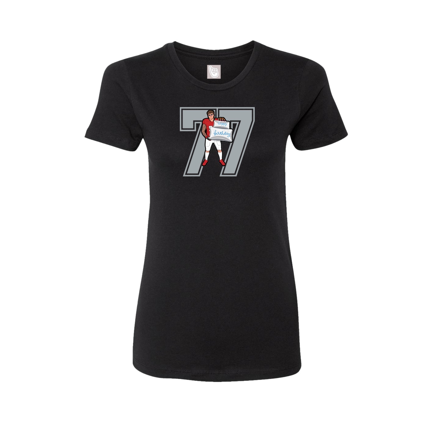 Womens Tee — Number in Black