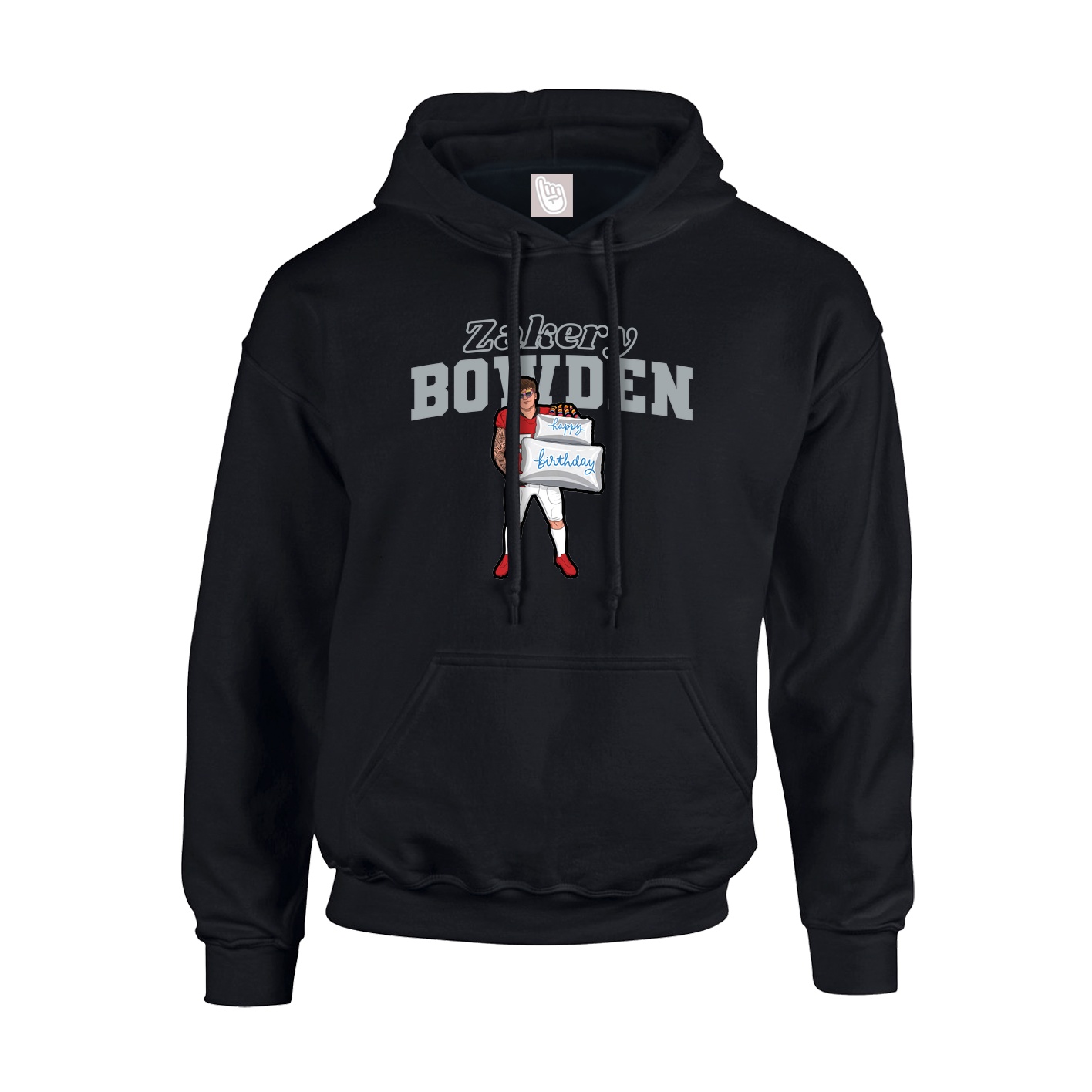 Hoodie — Name Arch in Black