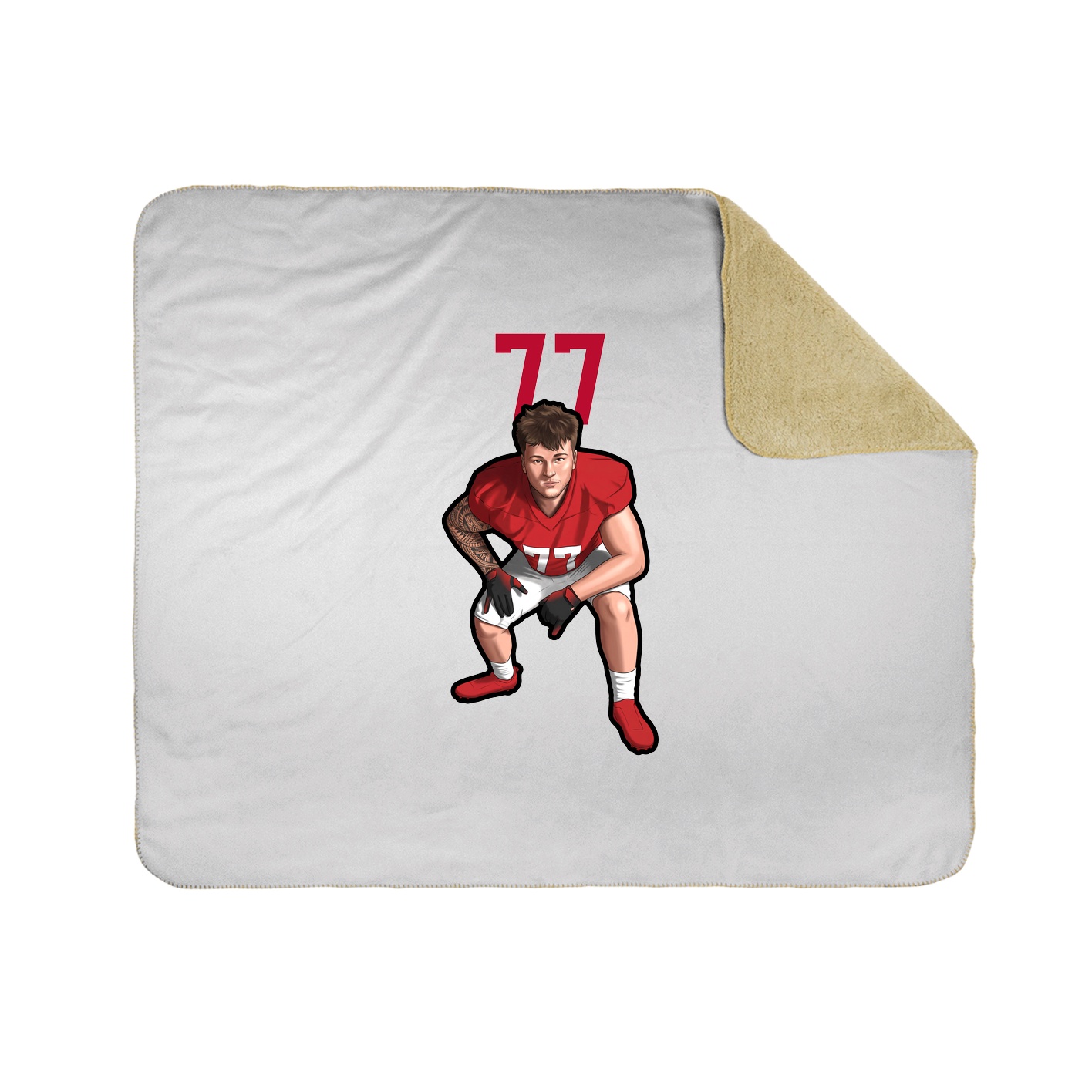 Throw Blanket — Number Top in White