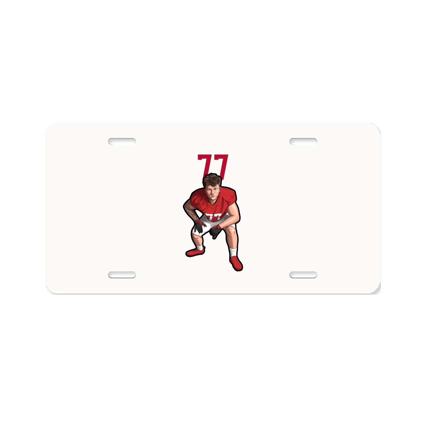 License Plate — Number Top in Classic