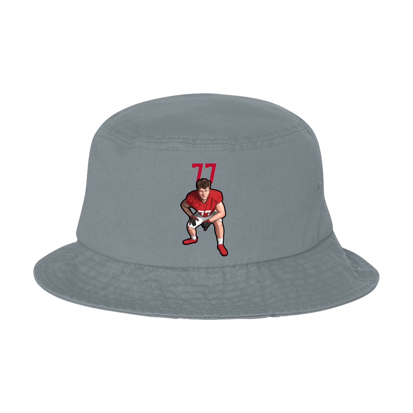 Bucket Cap — Number Top in Grey