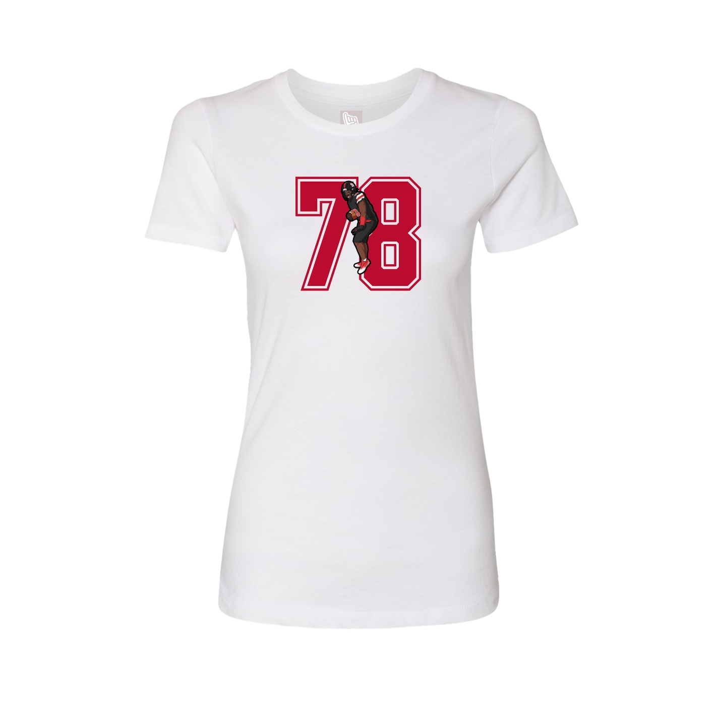 Womens Tee — Number in White