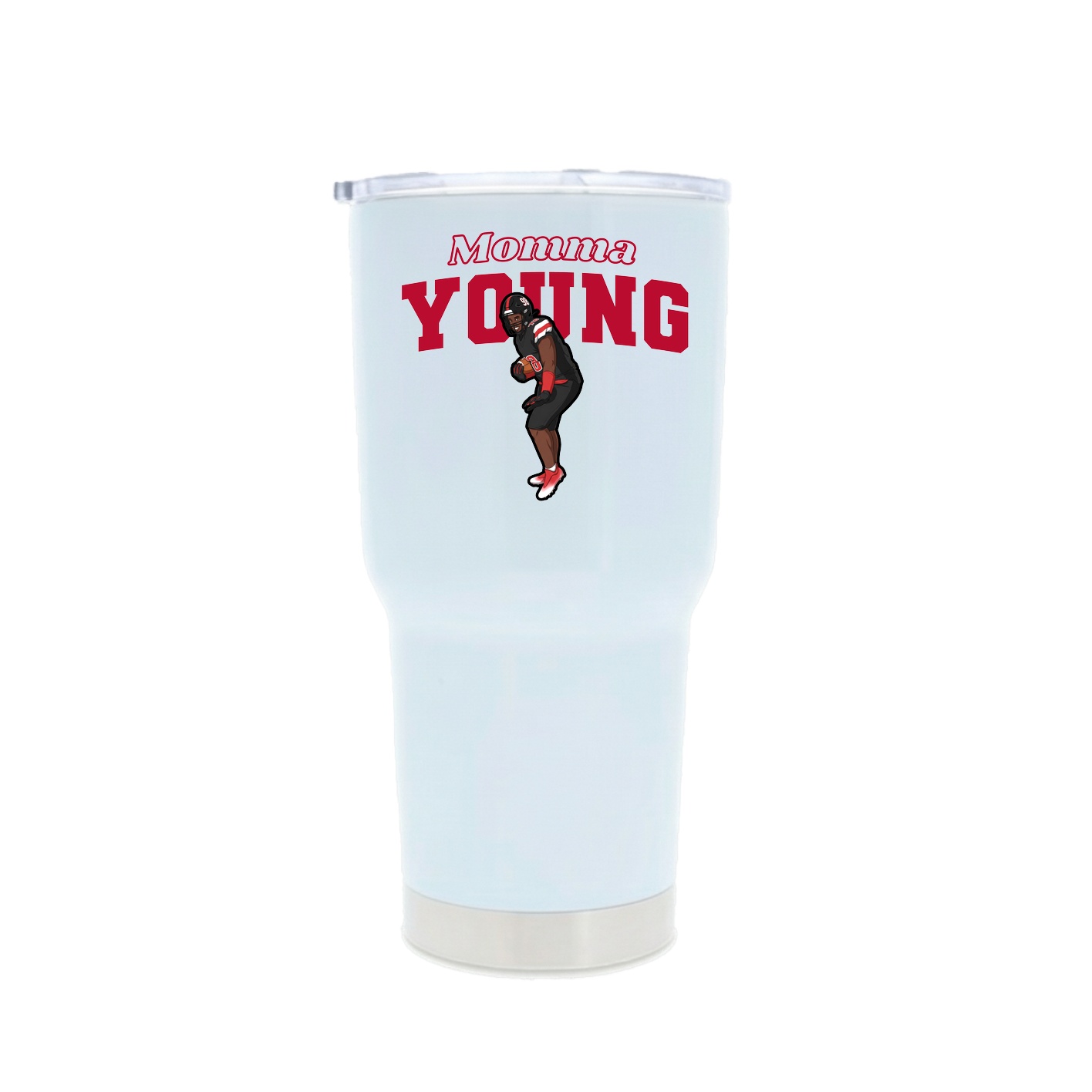 30oz Stainless Steel Tumbler — Mothers Day Block in White