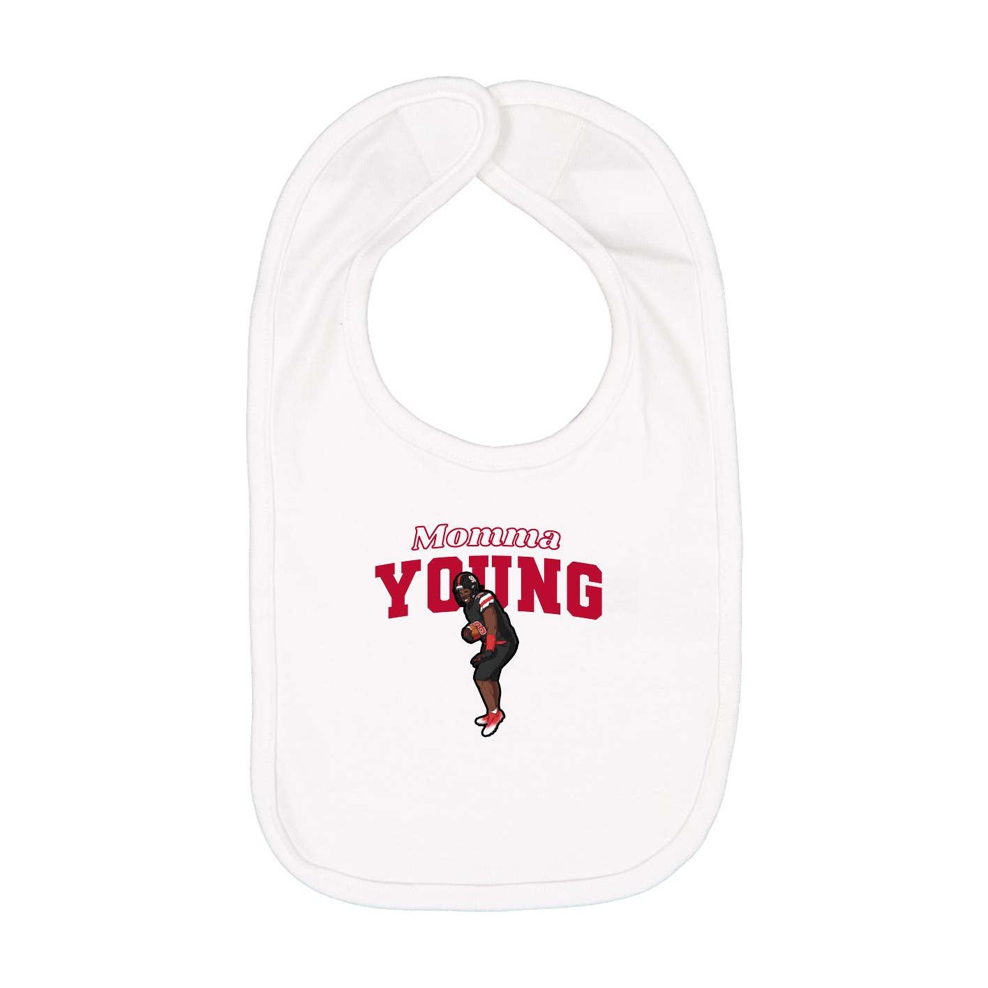 Infant Bib — Mothers Day Block in White
