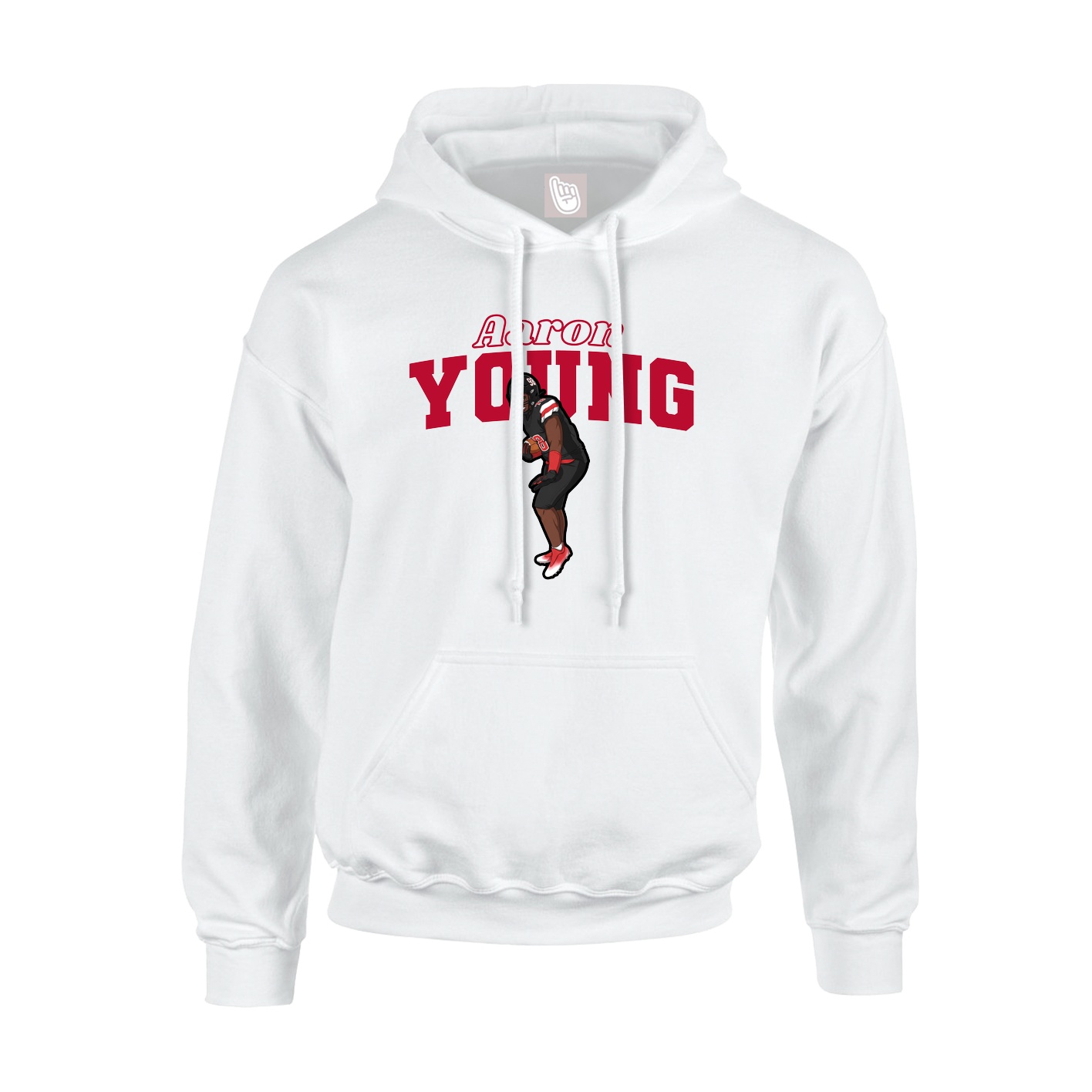 Hoodie — Name Arch in White