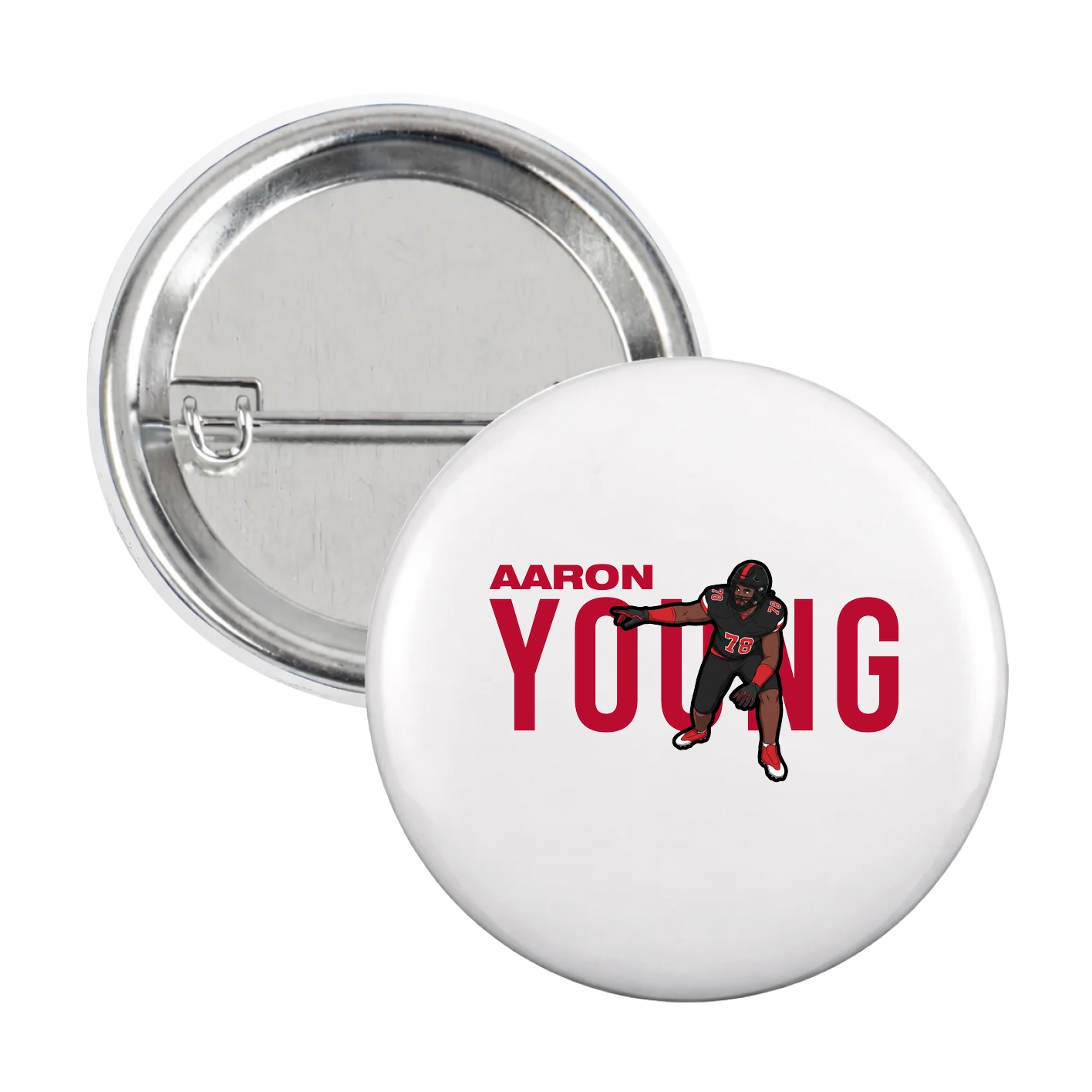 Game Day Button — Player Name in White