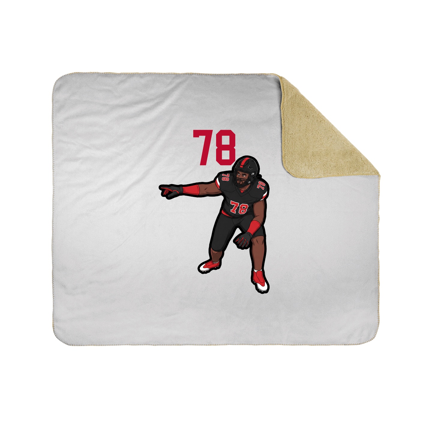 Throw Blanket — Number Top in White