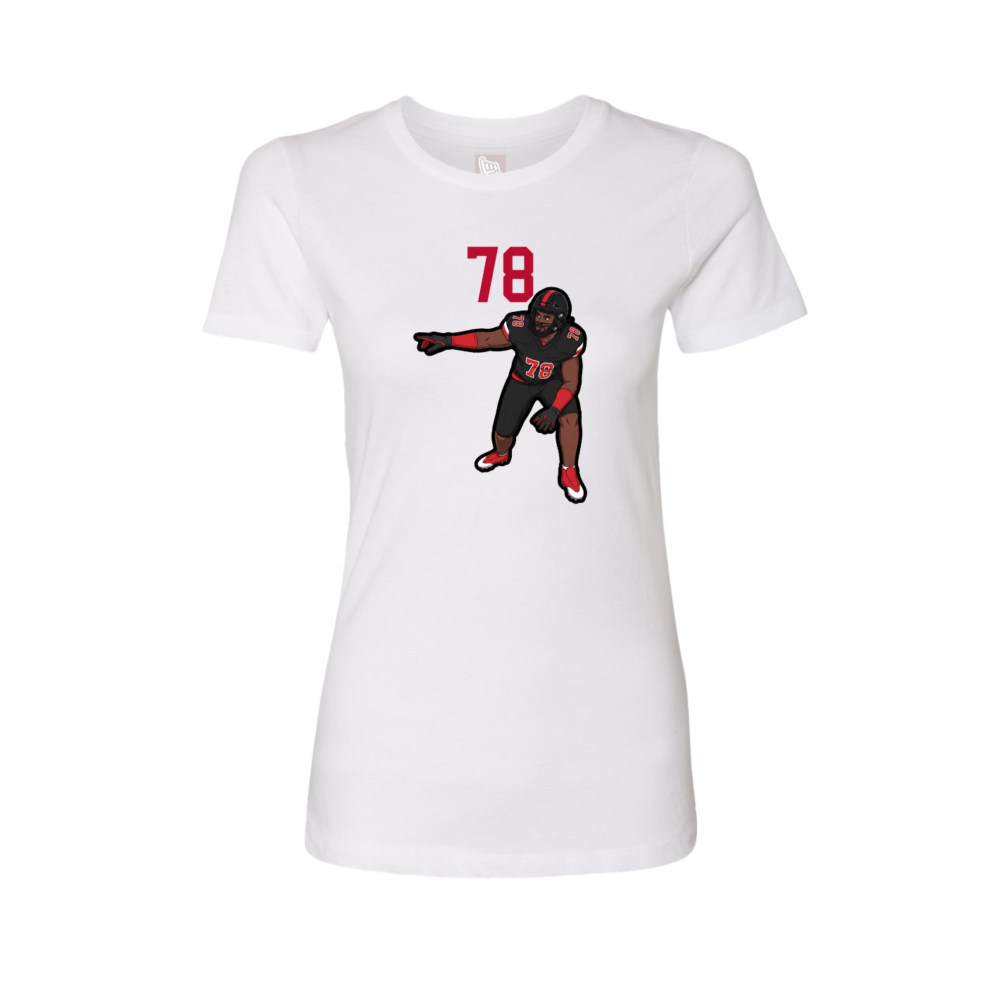 Womens Tee — Number Top in White
