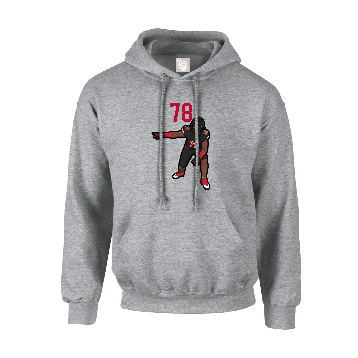 Youth Hoodie — Number Top in Grey