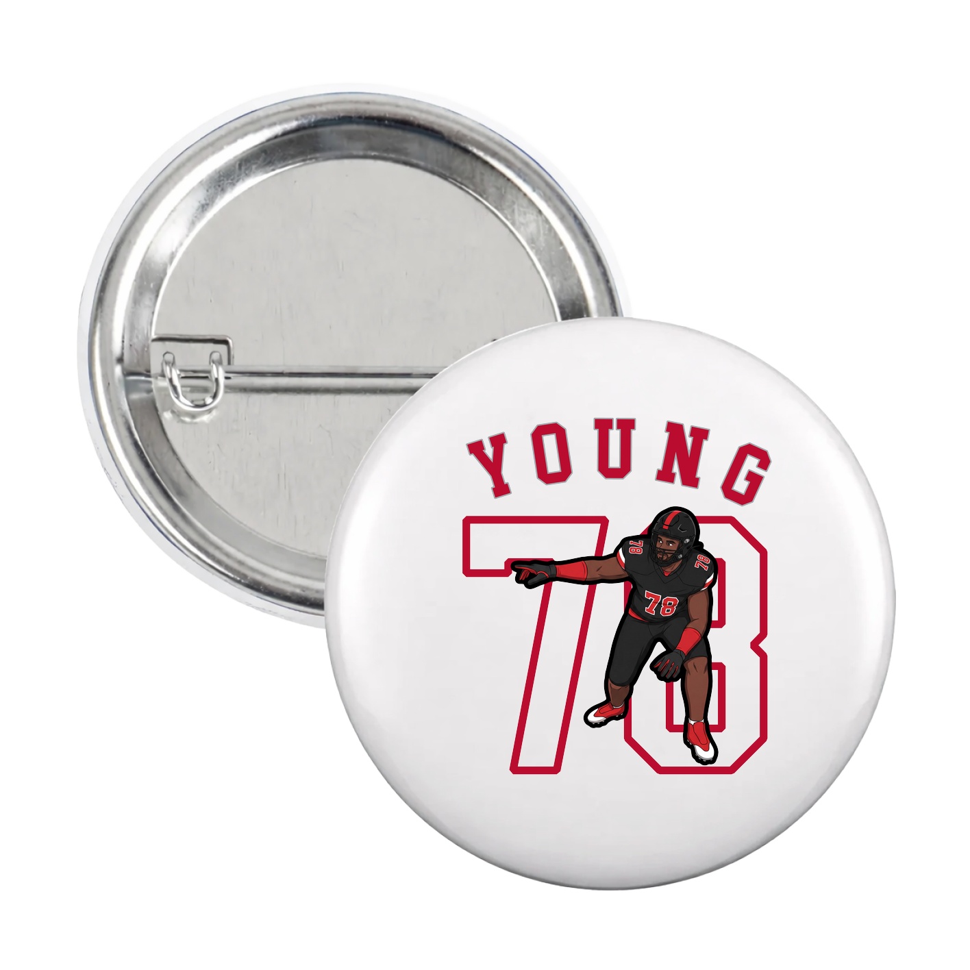 Game Day Button — Shirsey Arch in White