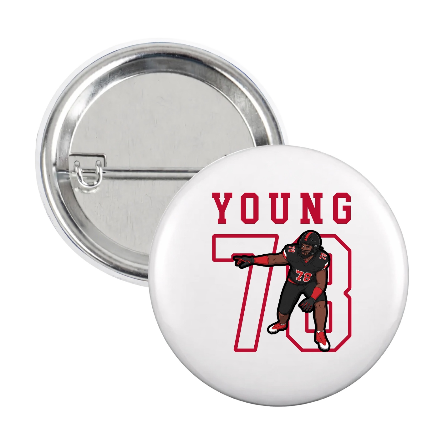 Game Day Button — Shirsey in White