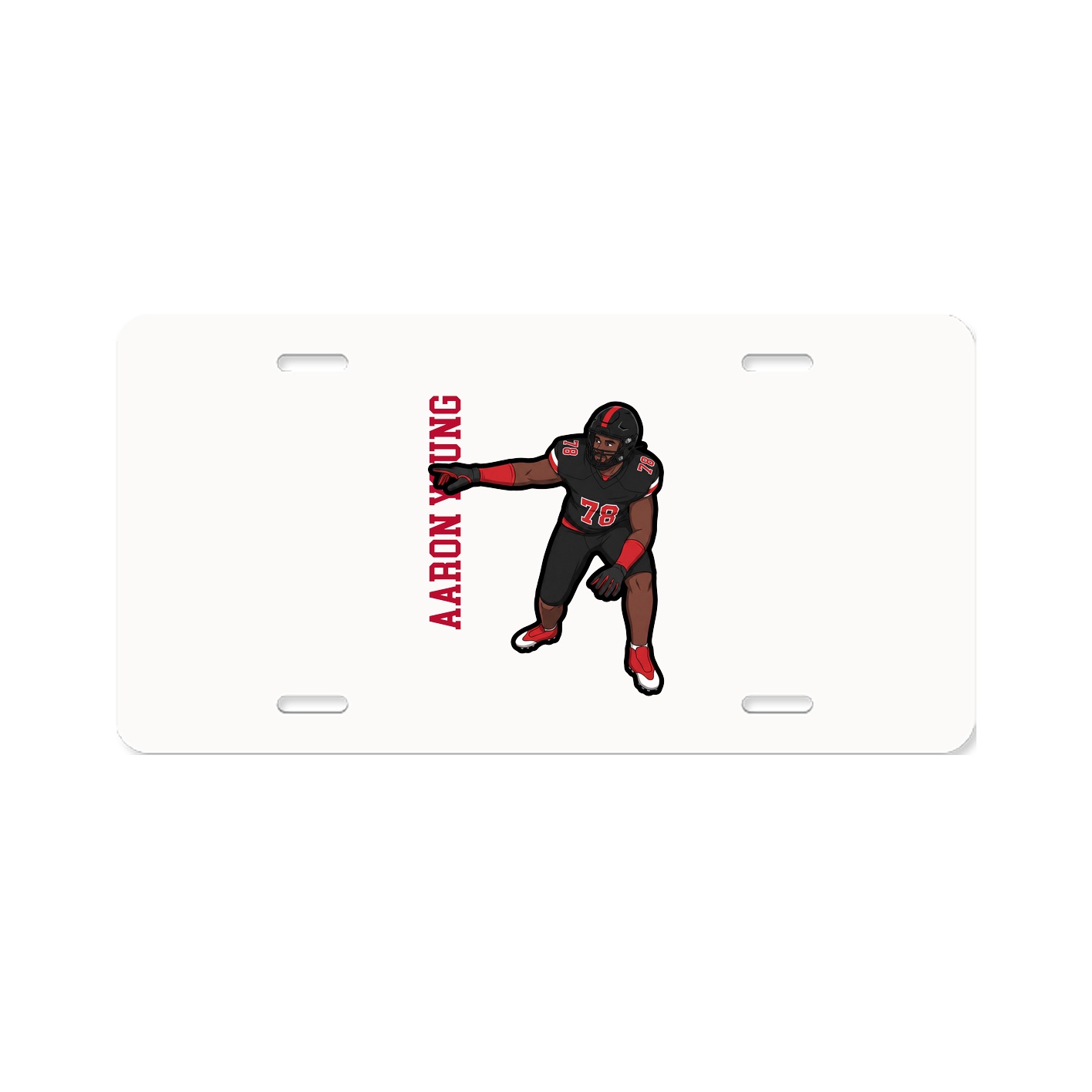 License Plate — Name Vertical in Classic