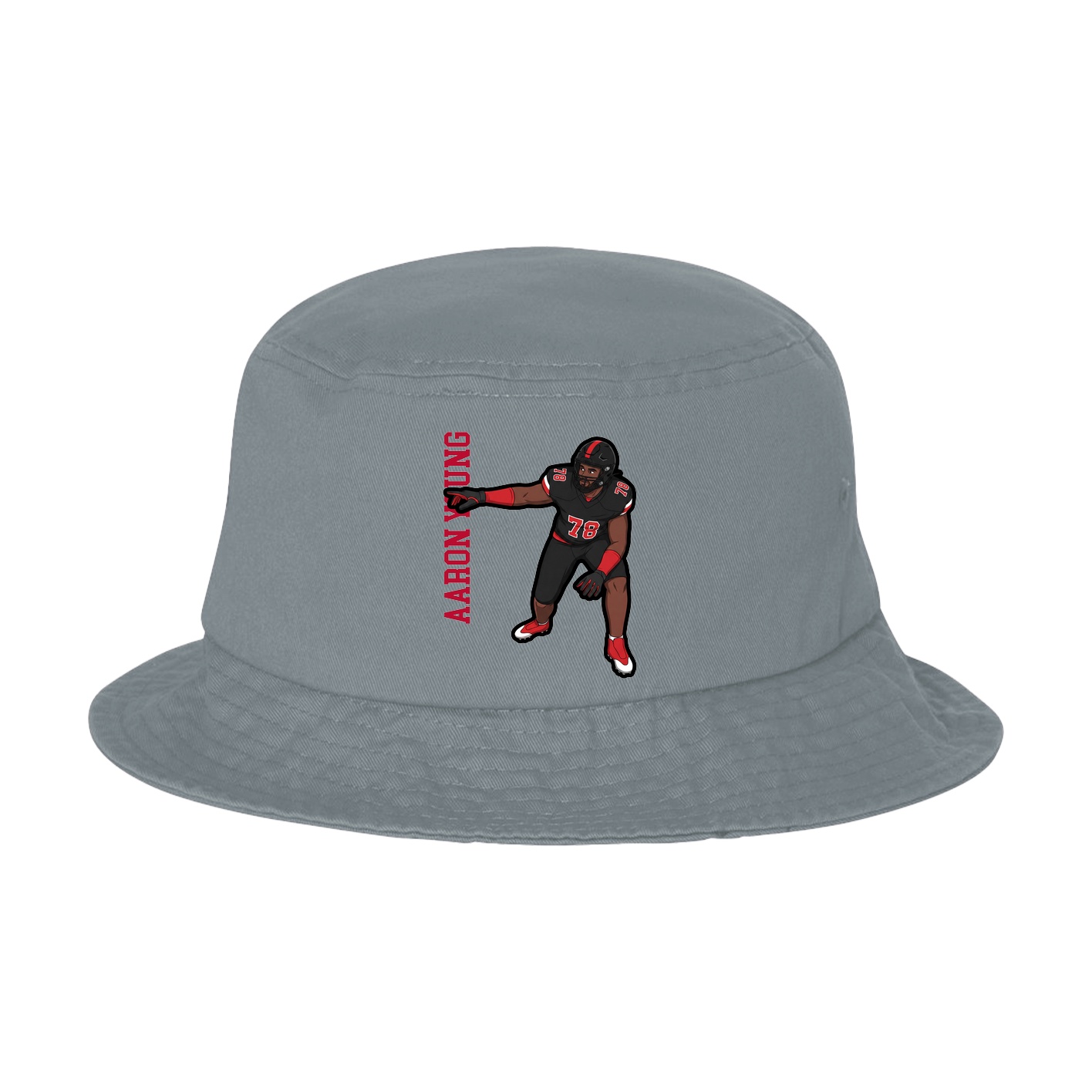 Bucket Cap — Name Vertical in Grey