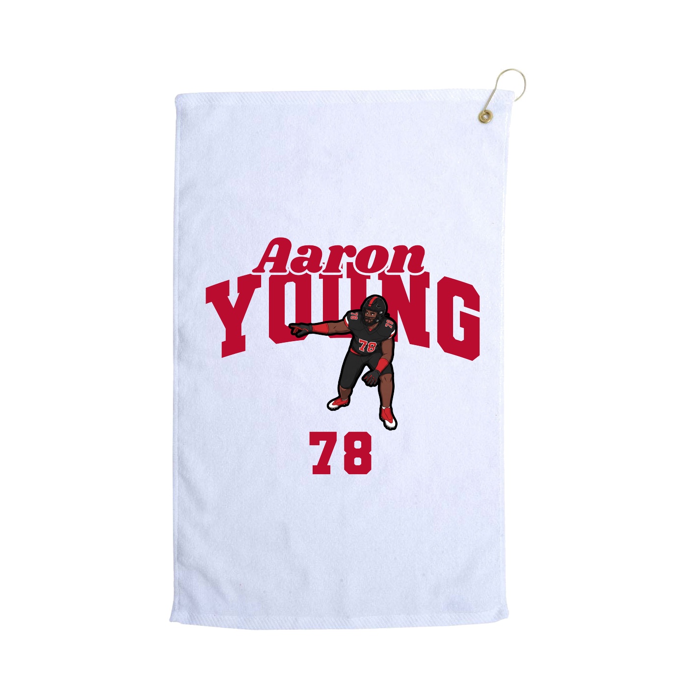 Golf Towel — Signature Arch in White