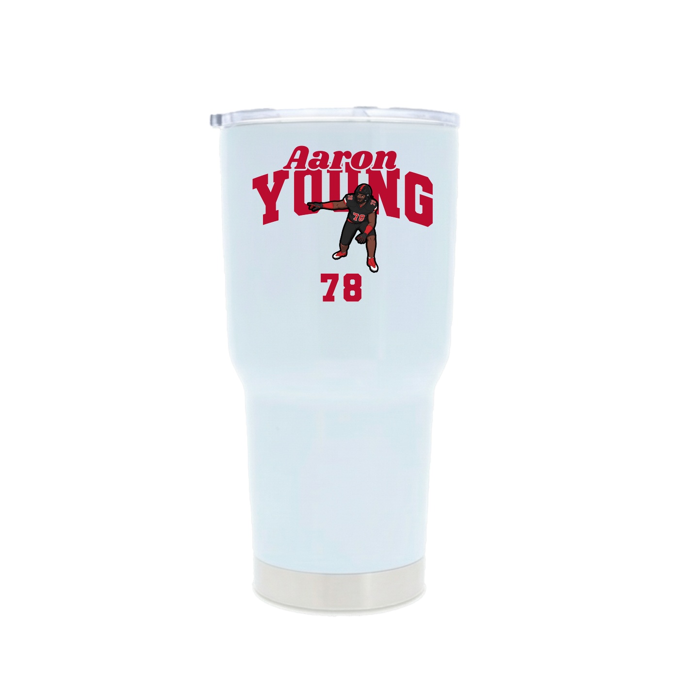 30oz Stainless Steel Tumbler — Signature Arch in White