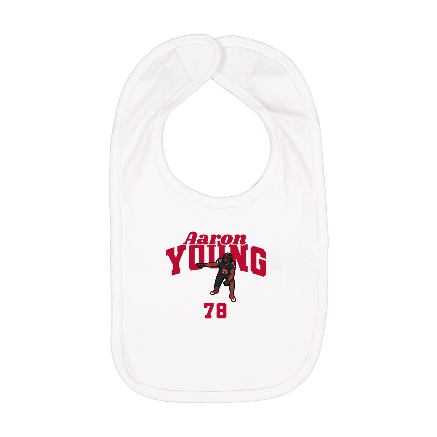 Infant Bib — Signature Arch in White