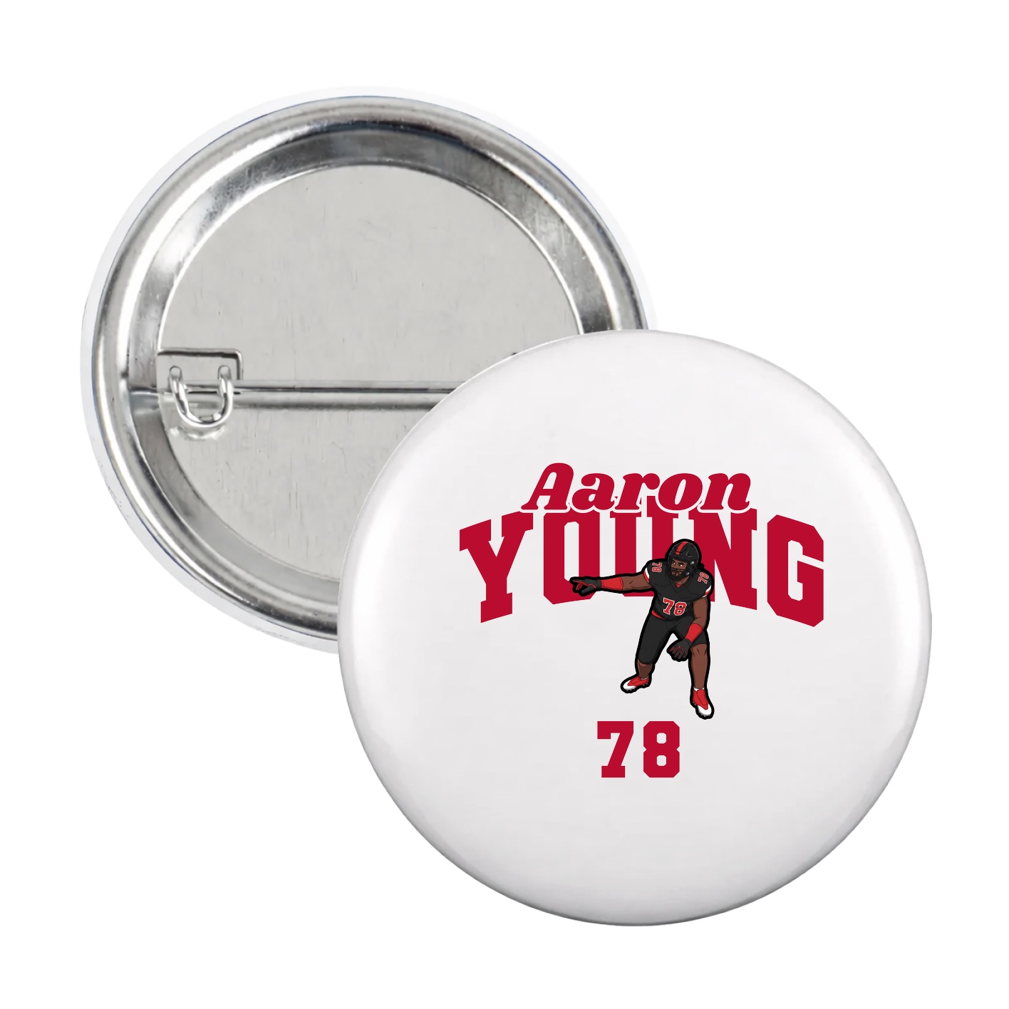 Game Day Button — Signature Arch in White
