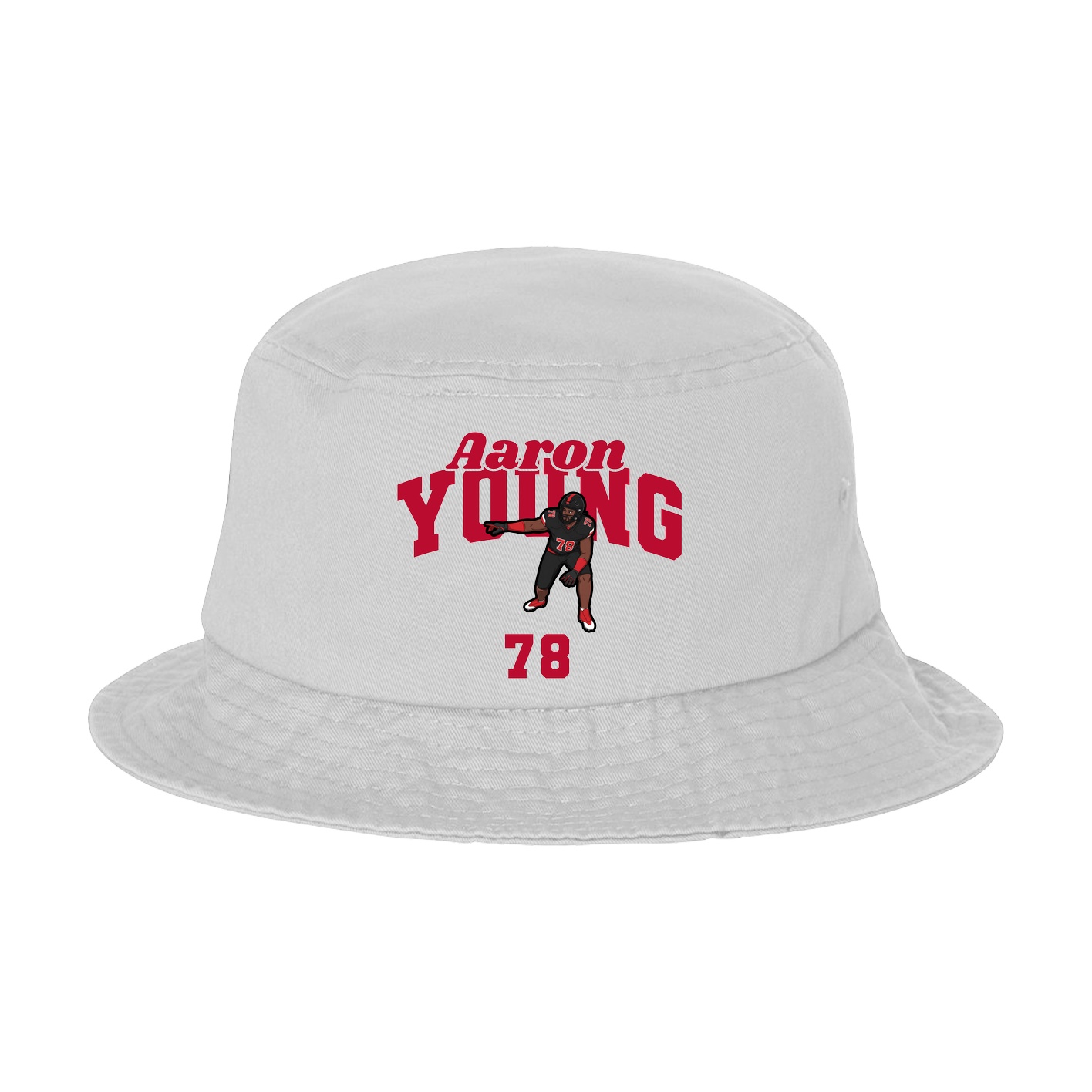 Bucket Cap — Signature Arch in White
