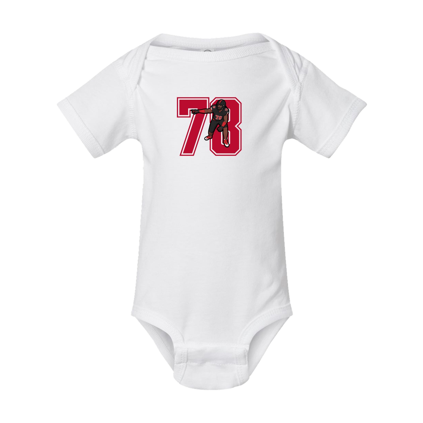 Baby Onesie — Number in White