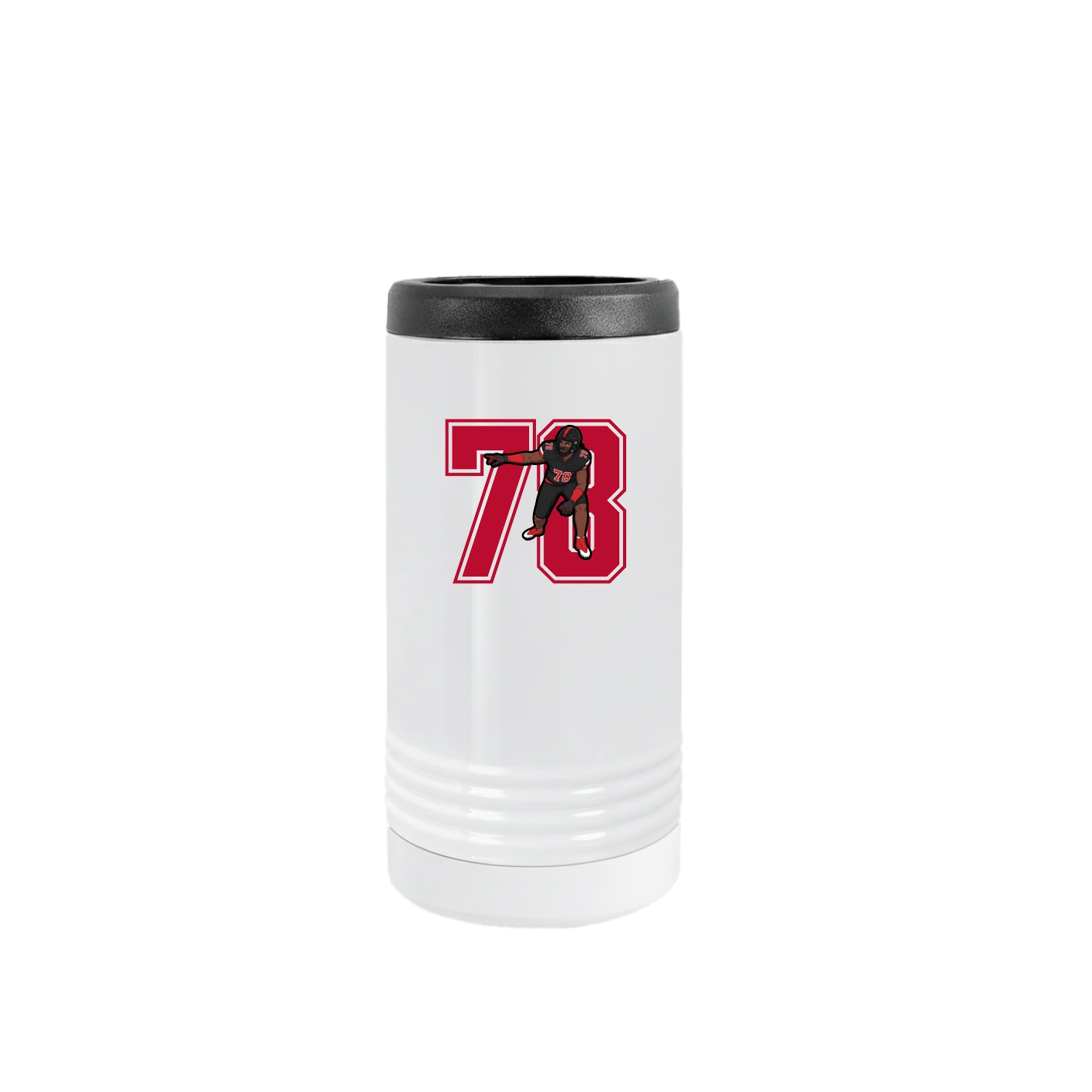 Slim Beverage Holder — Number in White