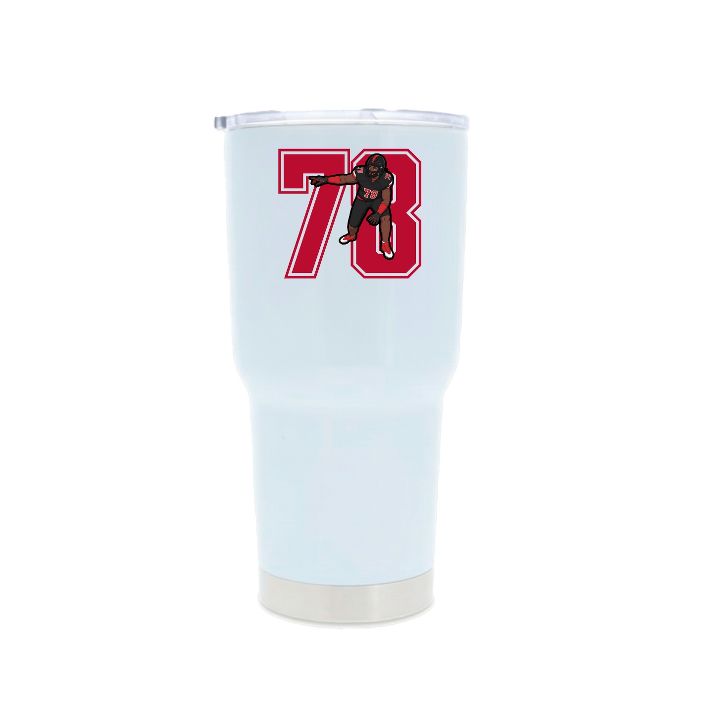 30oz Stainless Steel Tumbler — Number in White