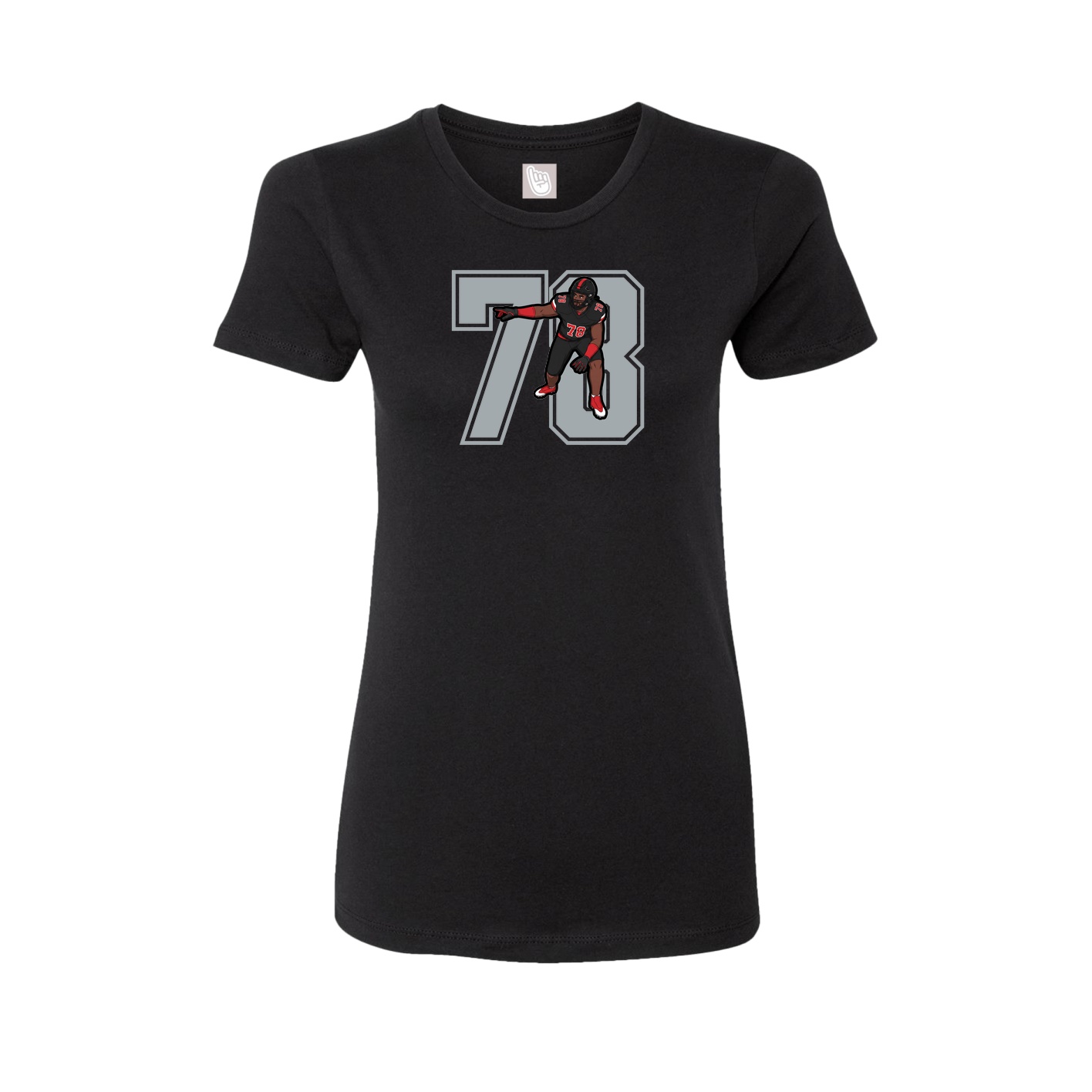 Womens Tee — Number in Black