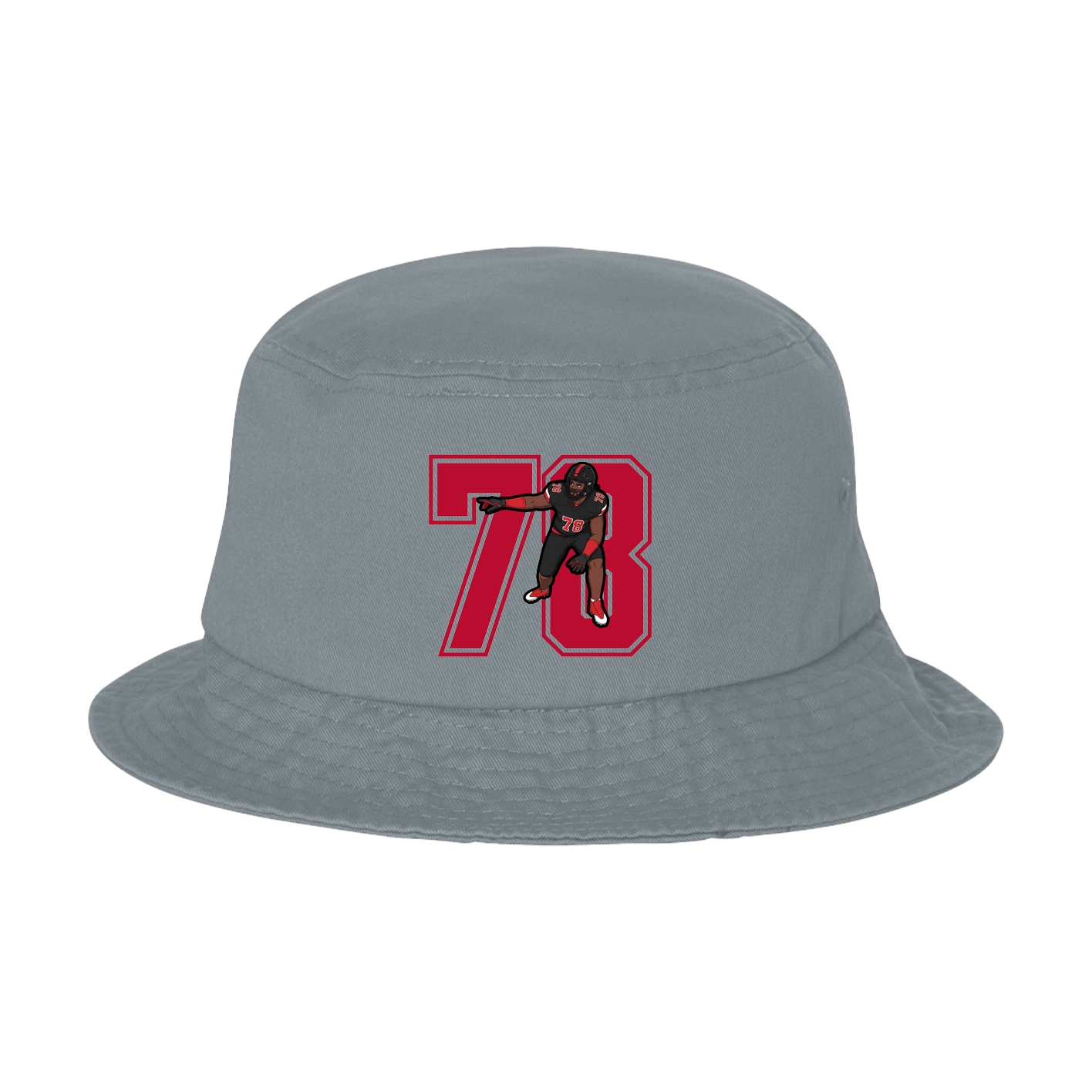 Bucket Cap — Number in Grey